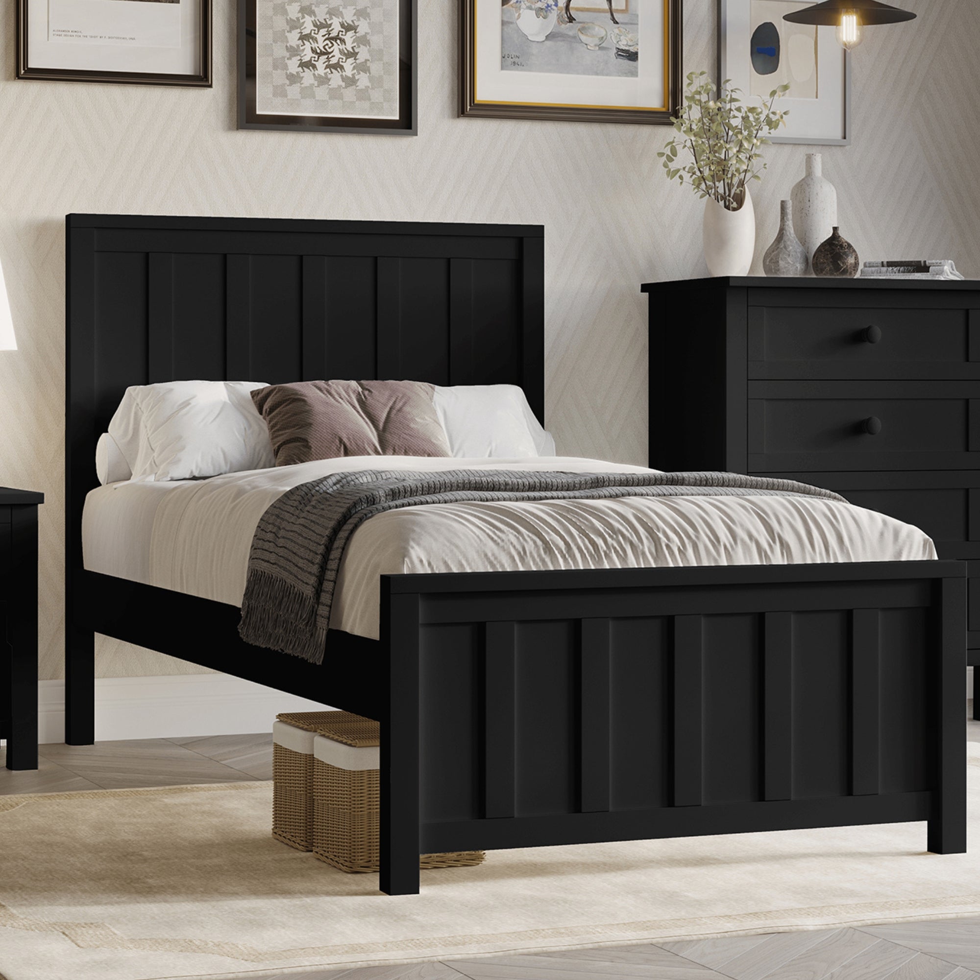Jessica Double Size Bed Frame Black