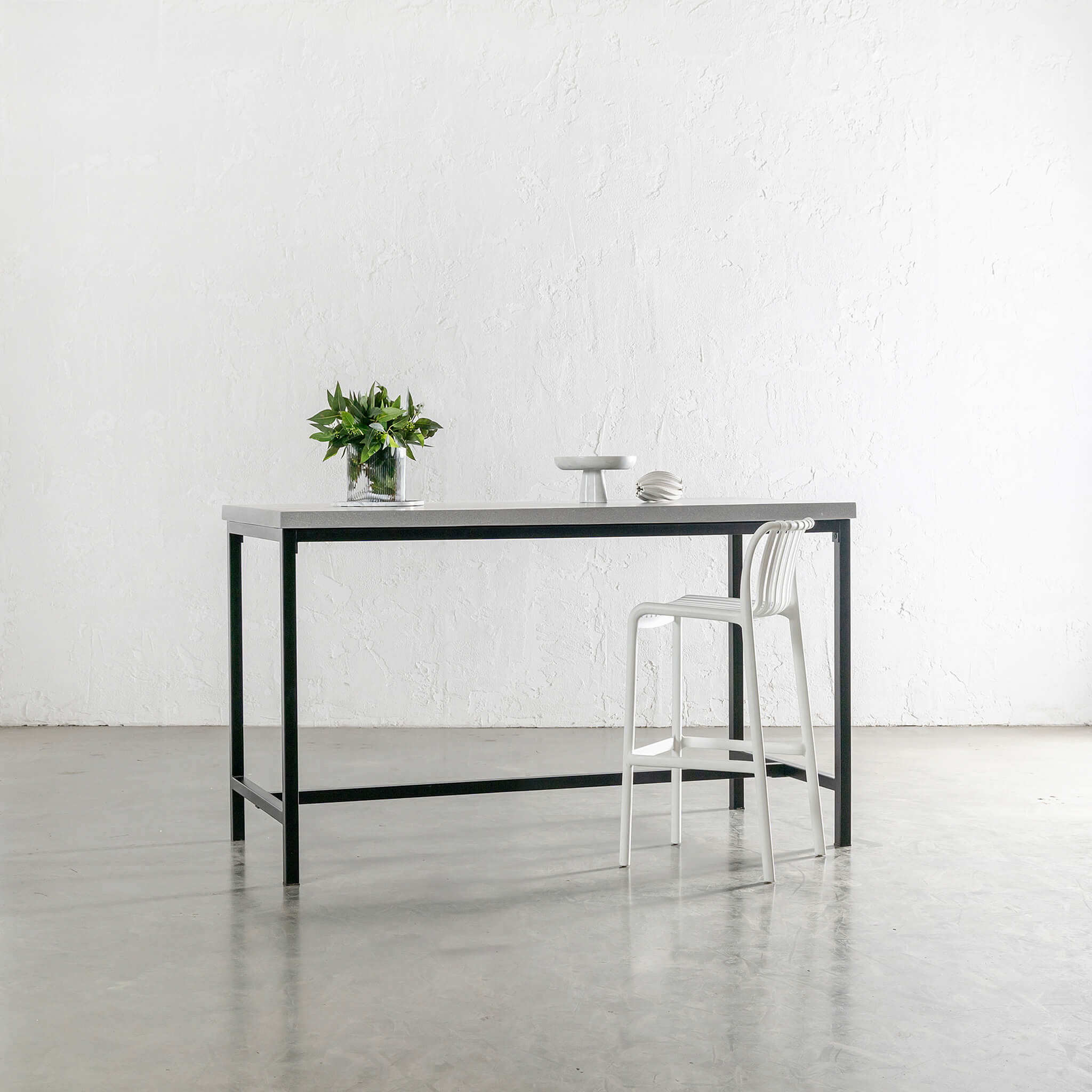 Aria Concrete Granite Bar Table – Zinc Ash