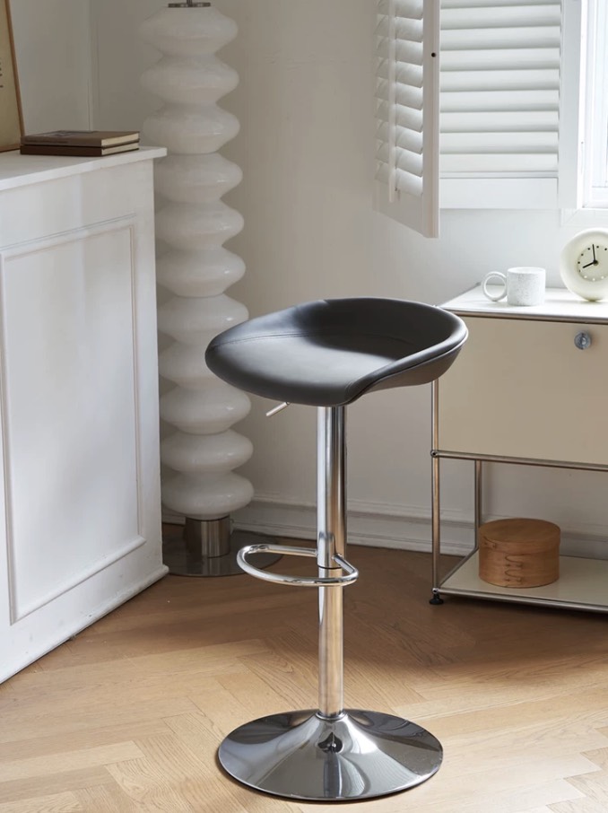 Minimalist Volta Nordic Adjustable Swivel Bar Stool - Image 1