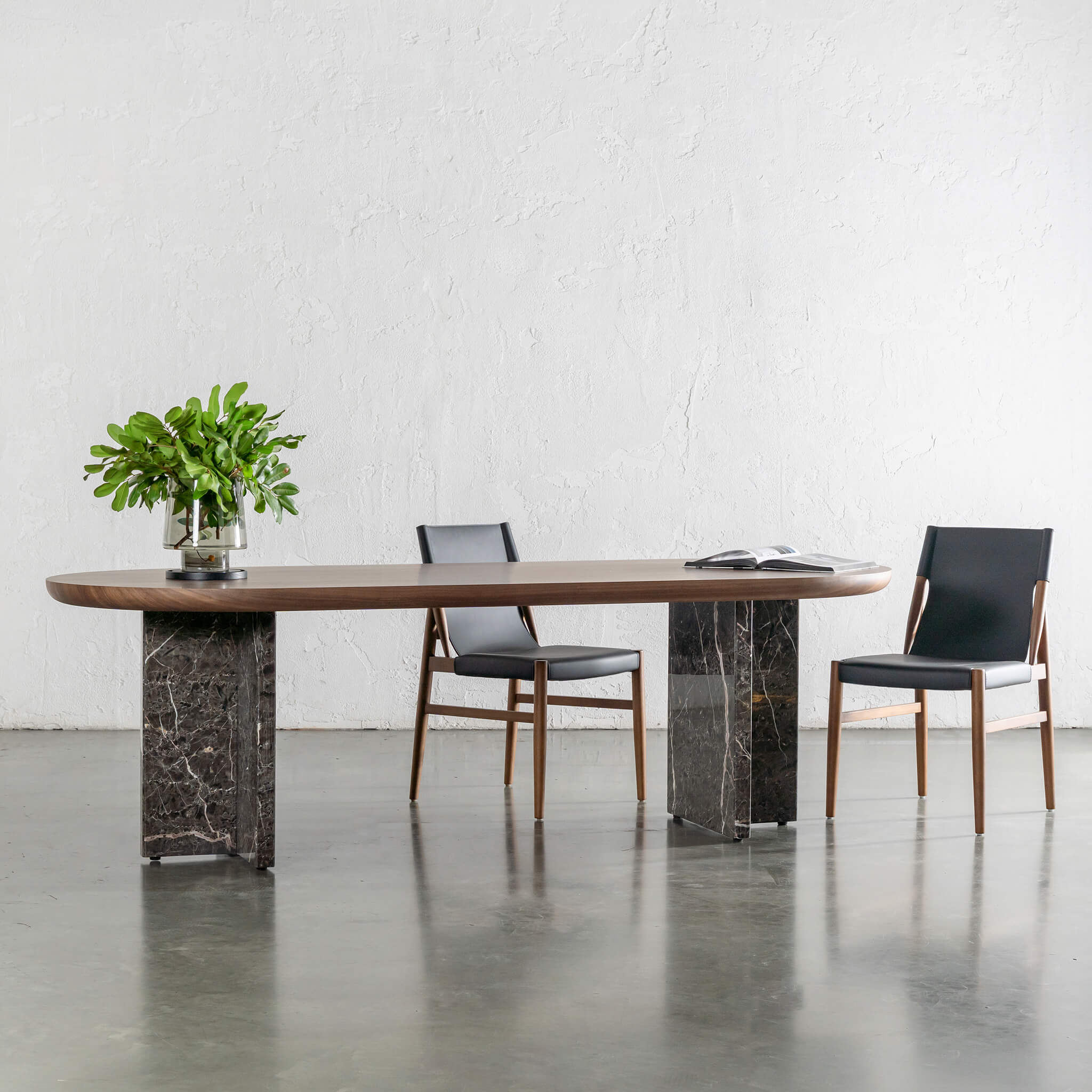 Toulon Marble Dining Table – Pietra Dark Grey Marble