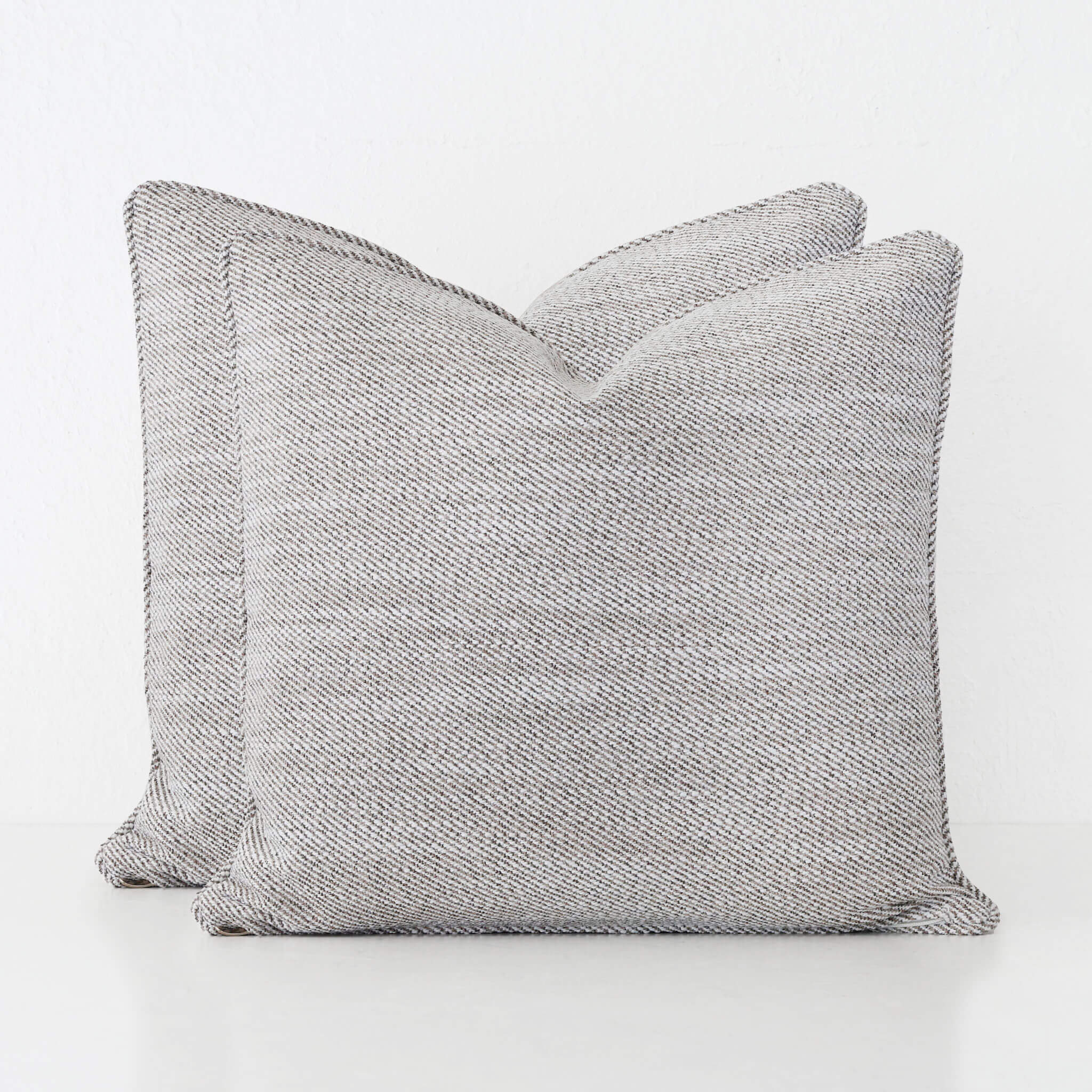 Bezier Herringbone Cushion Bundle X2 – Hazelnut Skim