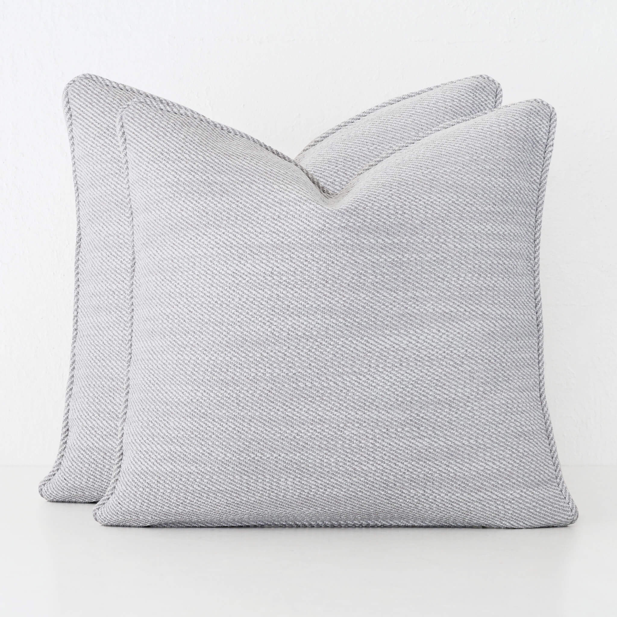 Bezier Herringbone Cushion Bundle X2 – Silver Birch