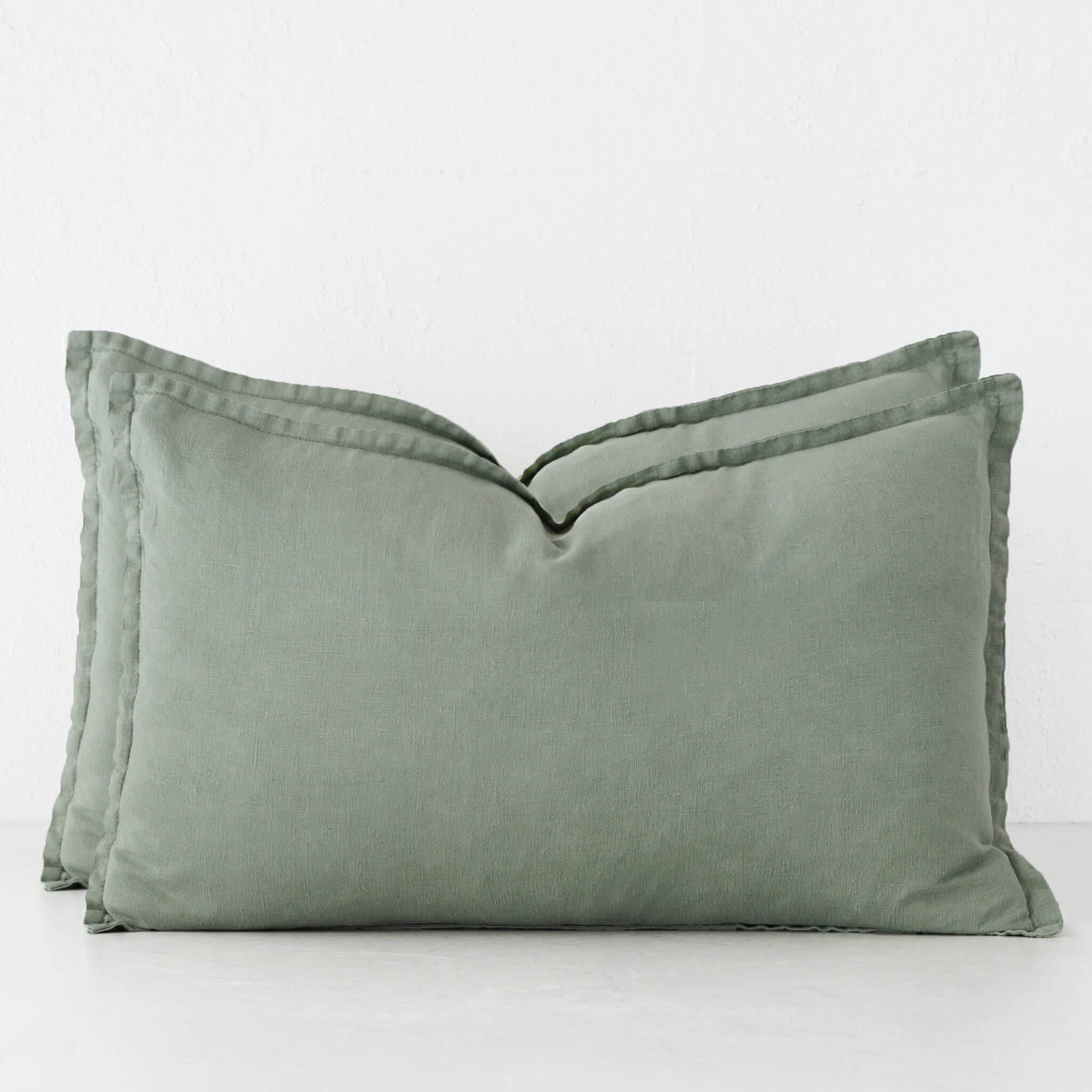 French Linen Cushion Bundle X2 – Eucalyptus Leaf