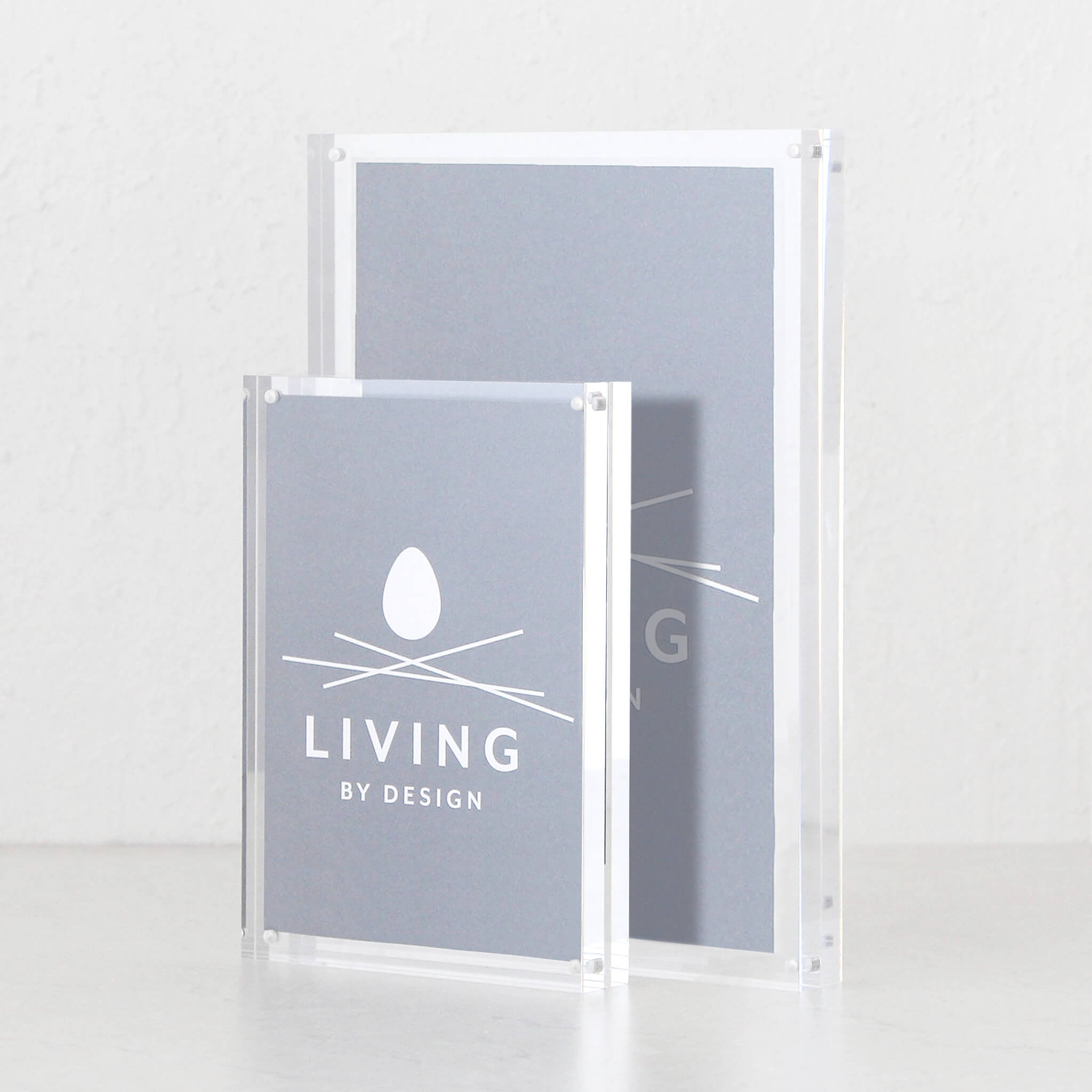 Lucid Perspex Photo Frame Set – Package Include A5 + A4 Frame
