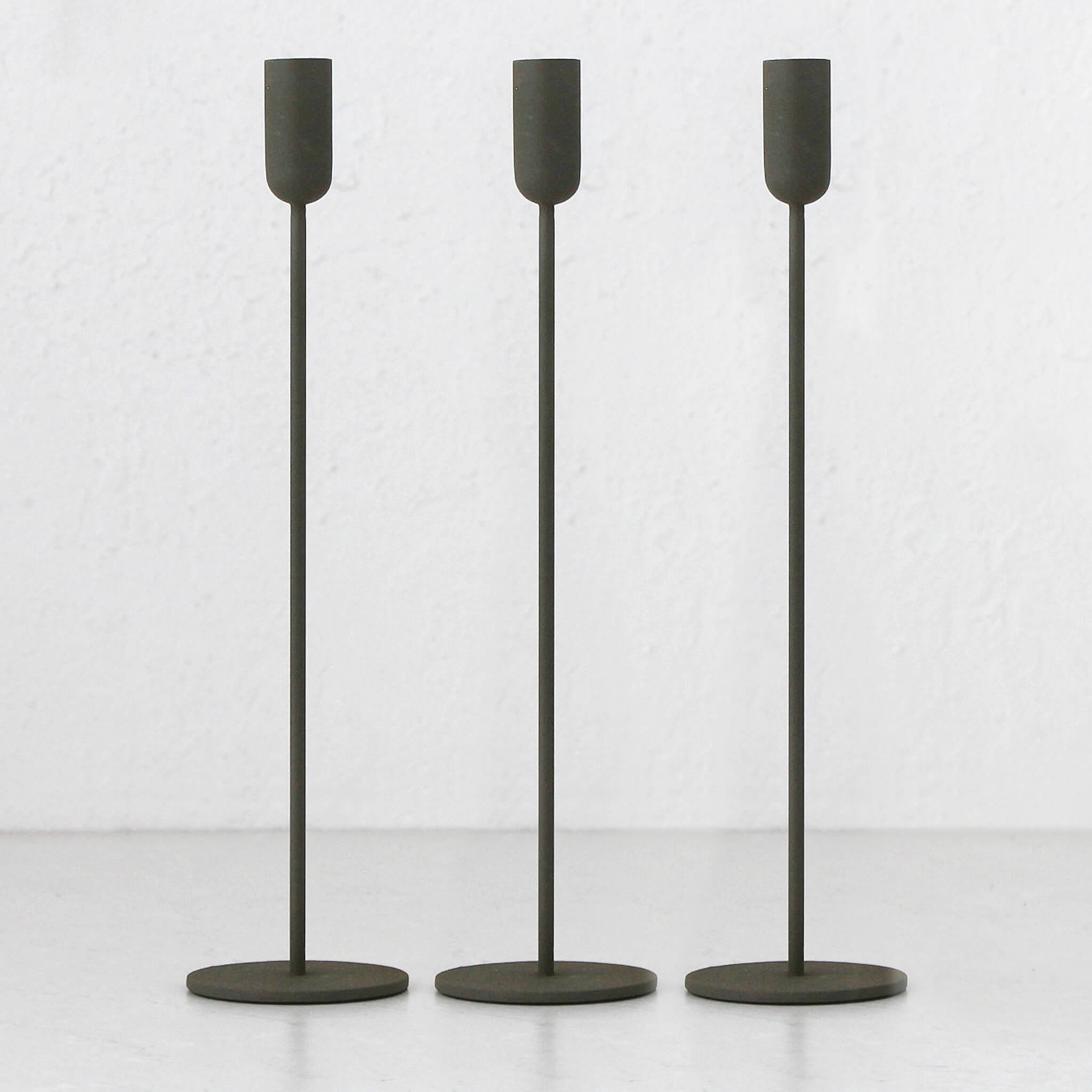 Mona Candle Holder Large Bundle X3 – Olive