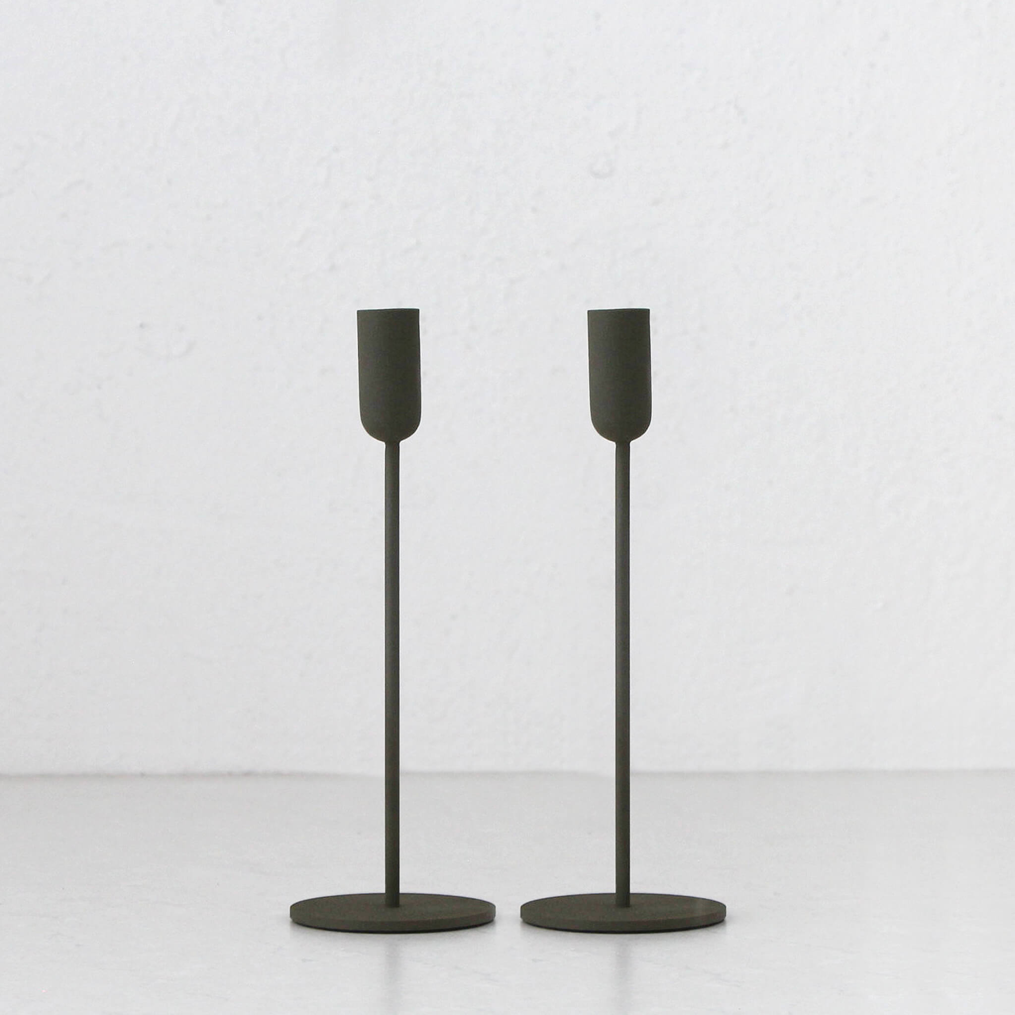 Mona Candle Holder Small Bundle X2 – Olive