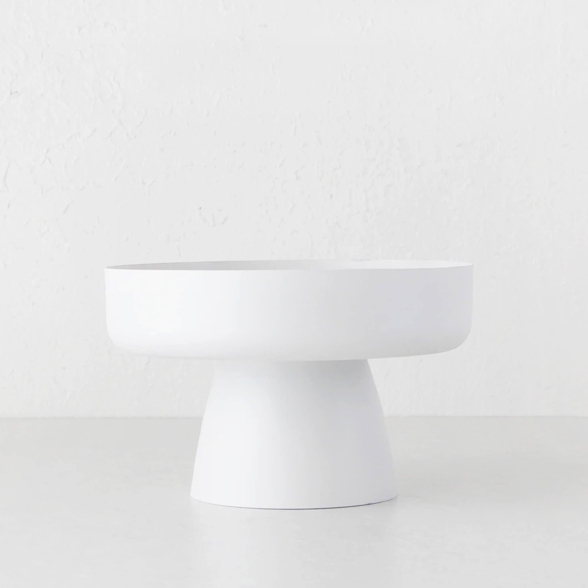 Mona Pedestal Bowl – Chalk - Image 1