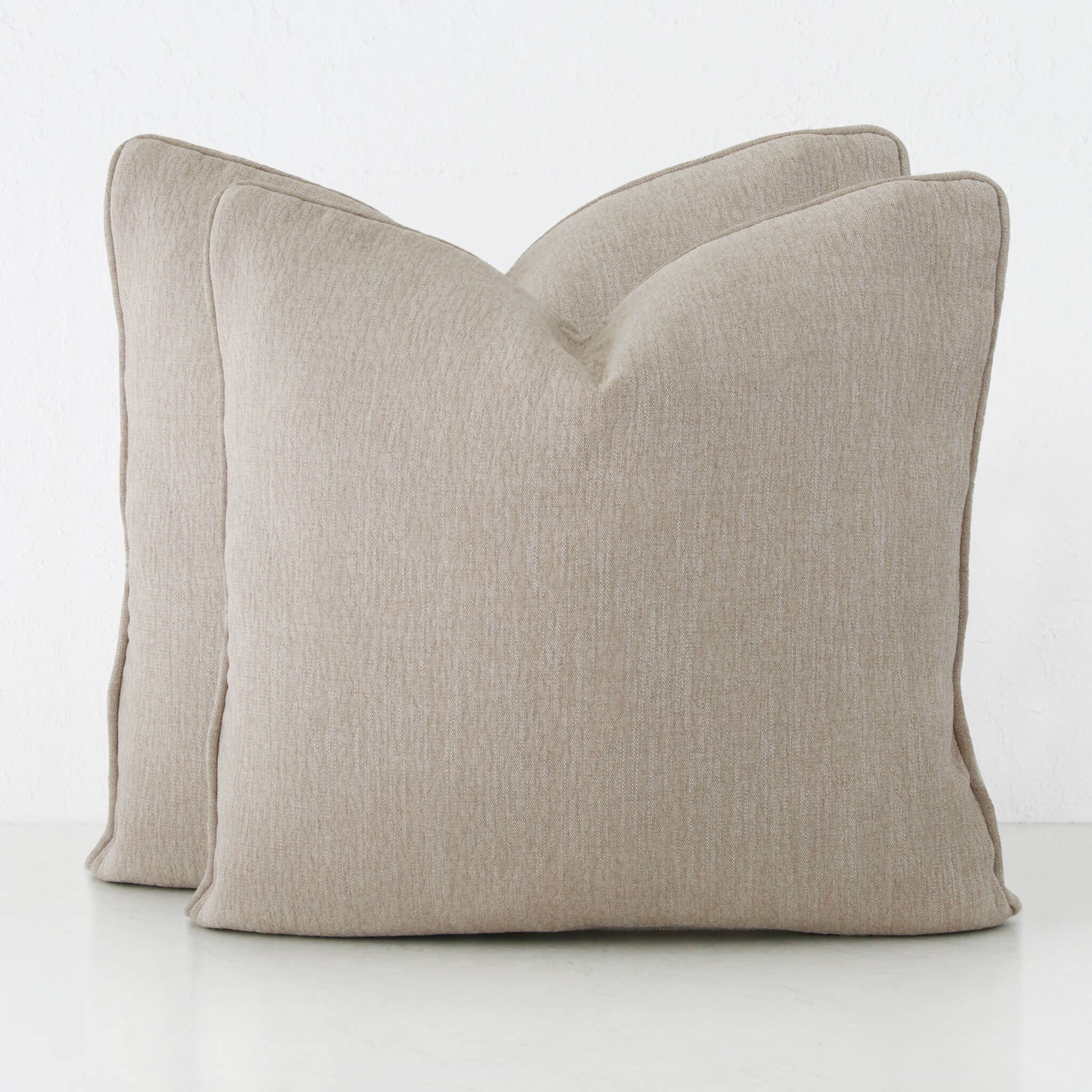 Pantano Linen Weave Cushion Bundle X2 – Pebble Shadow