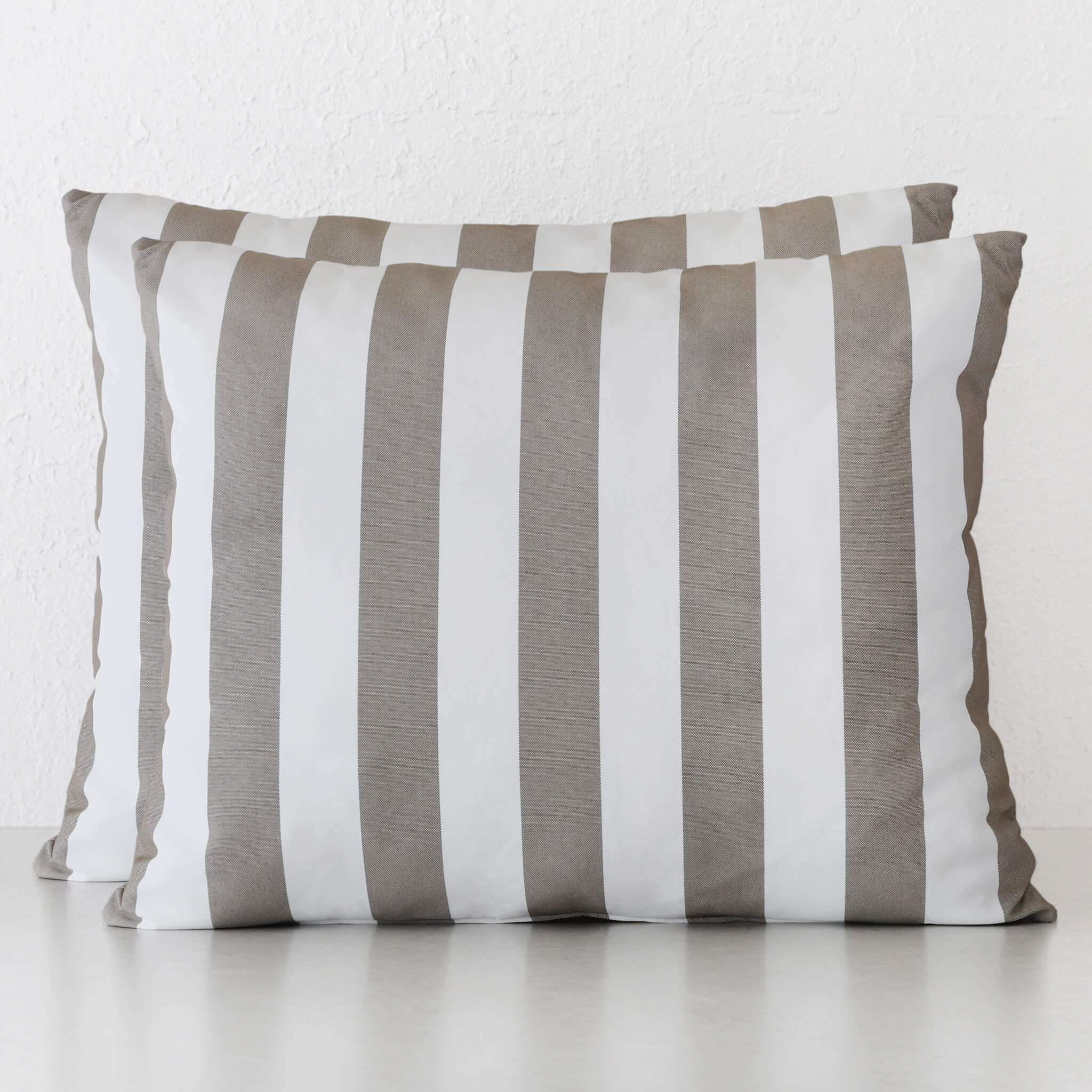 San Andreas Outdoor Scatter Cushion Bundle X2 – Balsa Stone + White Seaside Stripe