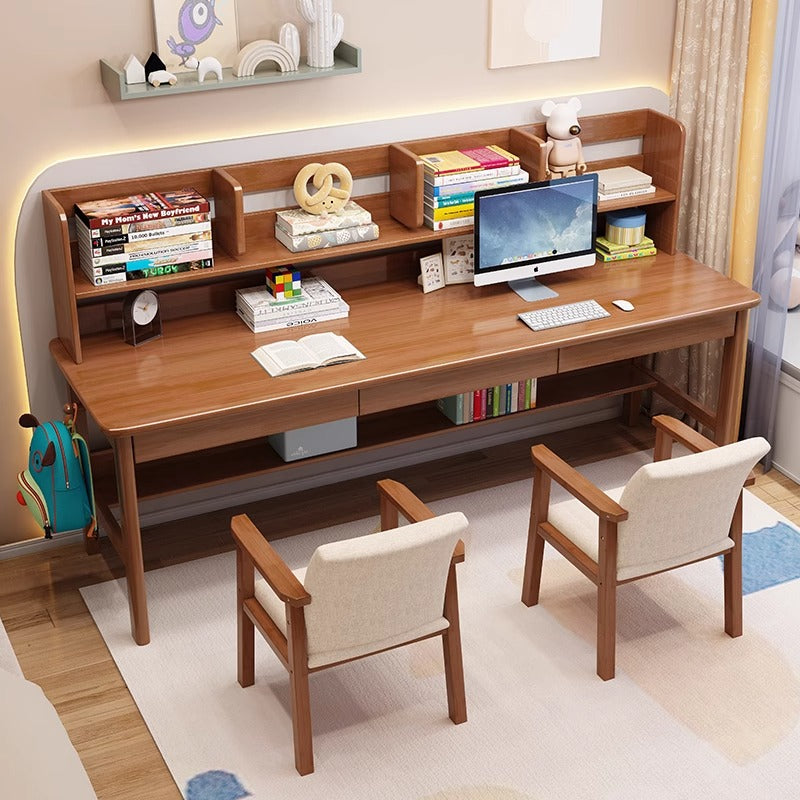 Walnut Dalenna Study Desk And Pier Chairs Set
