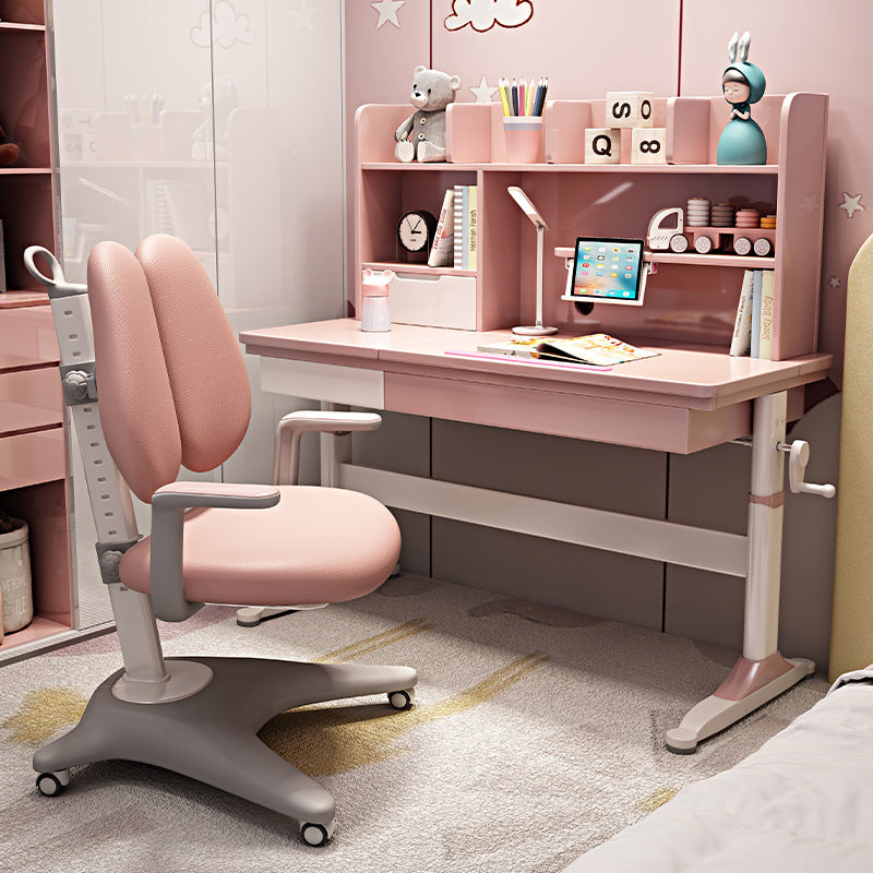 120cm Height-adjustable Kids Study Desks – Pink