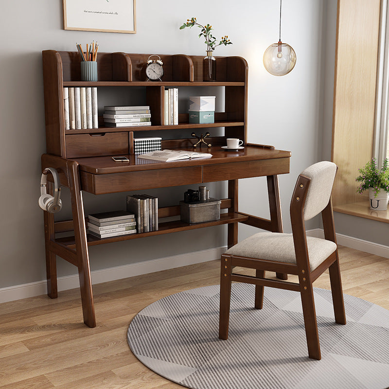 Walnut Avelinn Study Desk And Pier Chair Set - Image 1