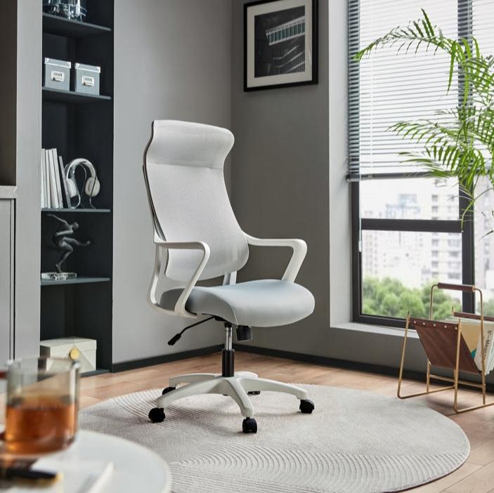 Adjustable Height Mesh Office Chair With Lumbar Support And Headrest