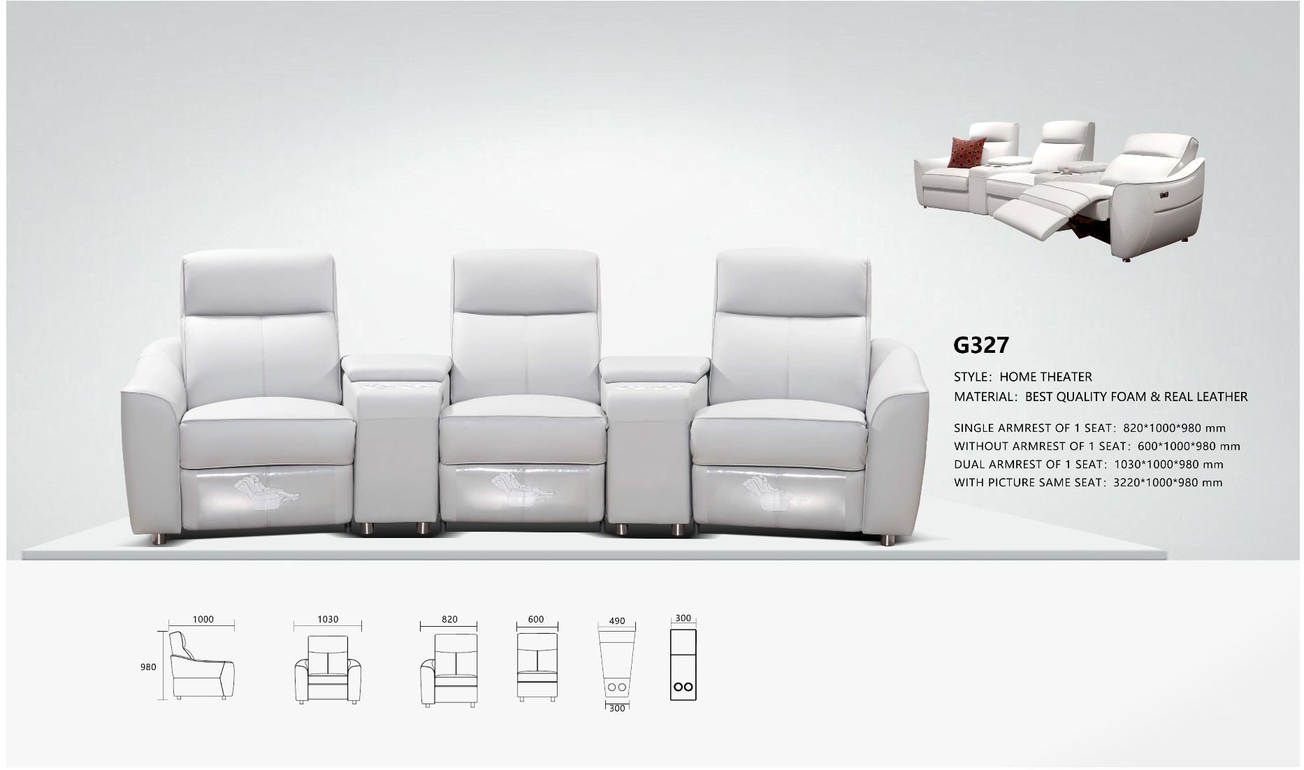 G327 Multi-Seat Theatre Row - Image 1