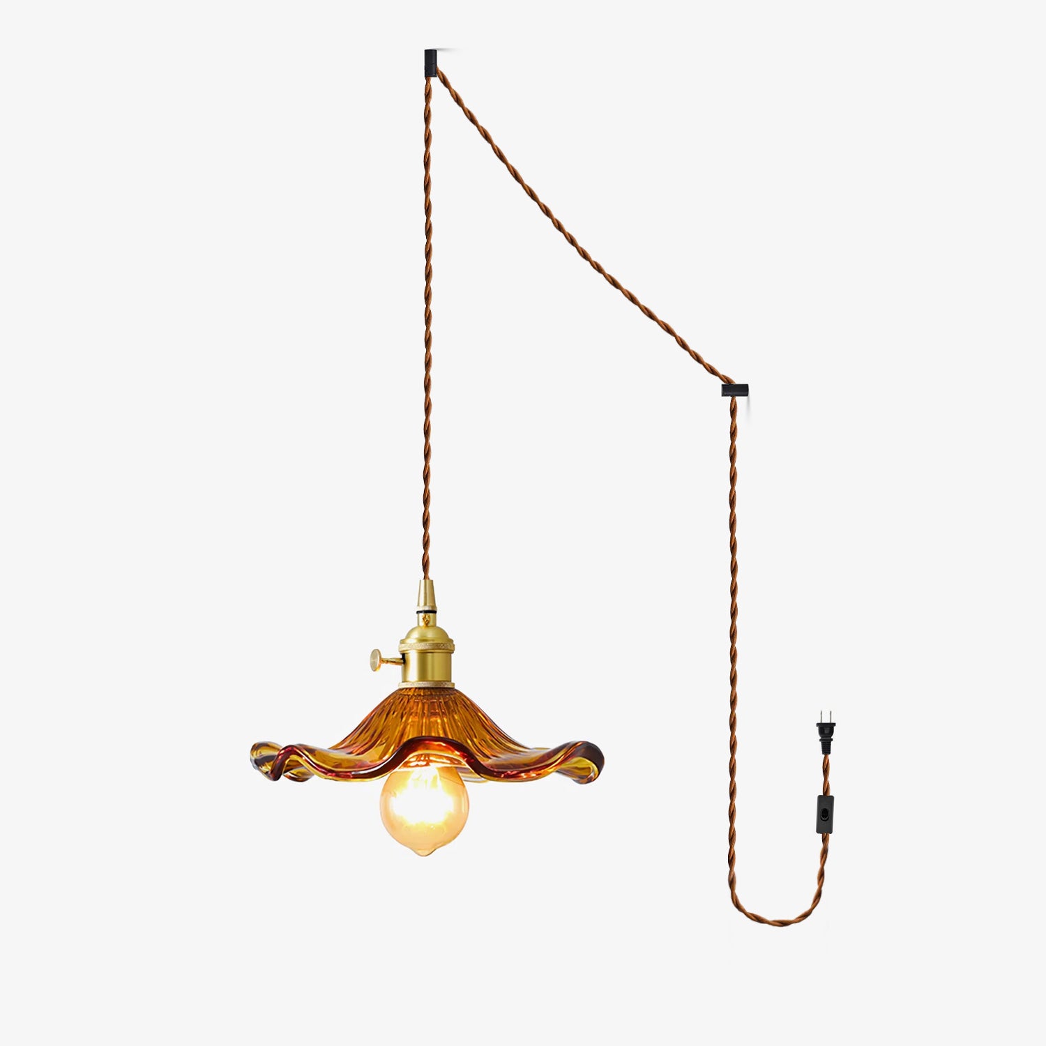 Glass Hibiscus Flower Swag Light - Image 1