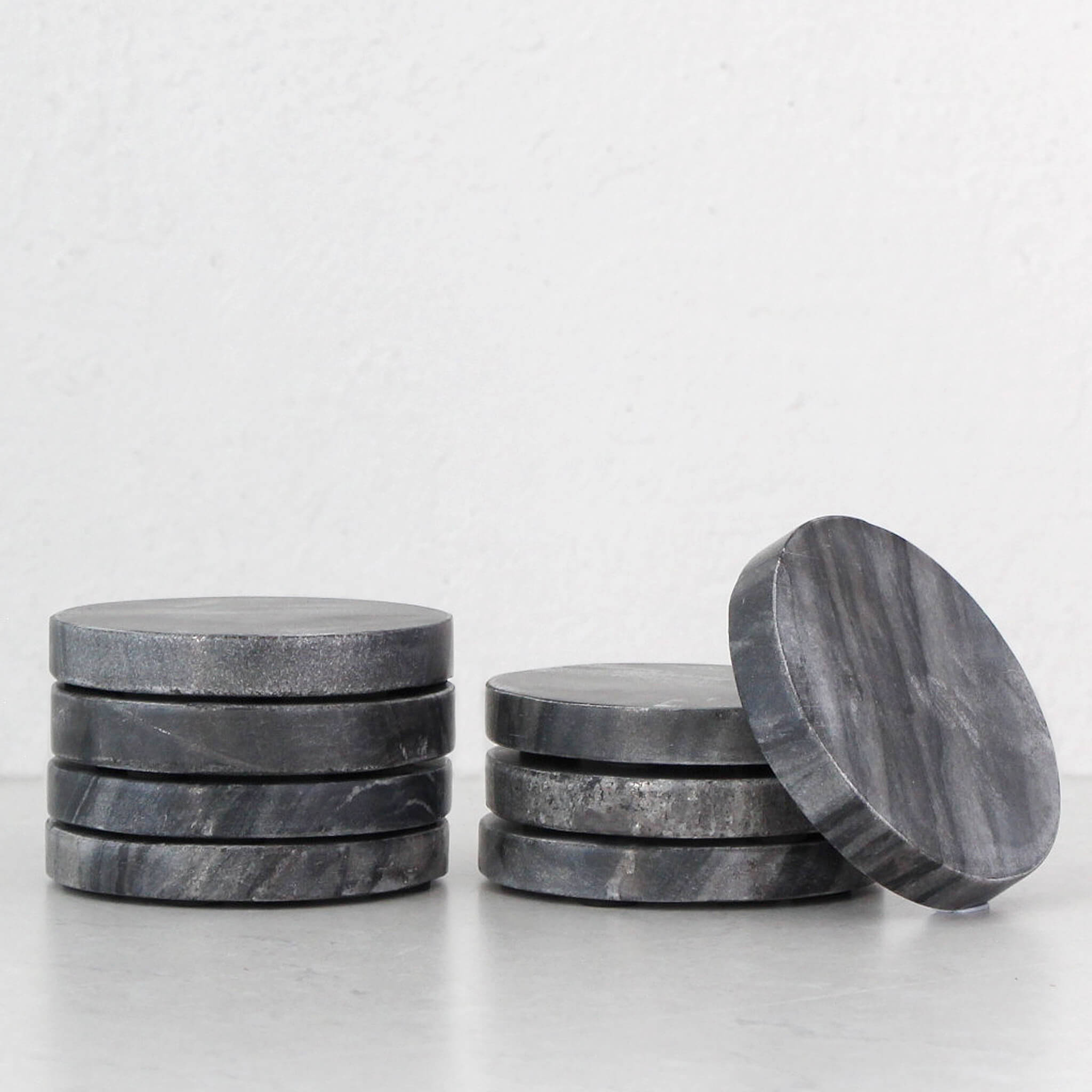 Neo Round Marble Coaster – Grey Marble