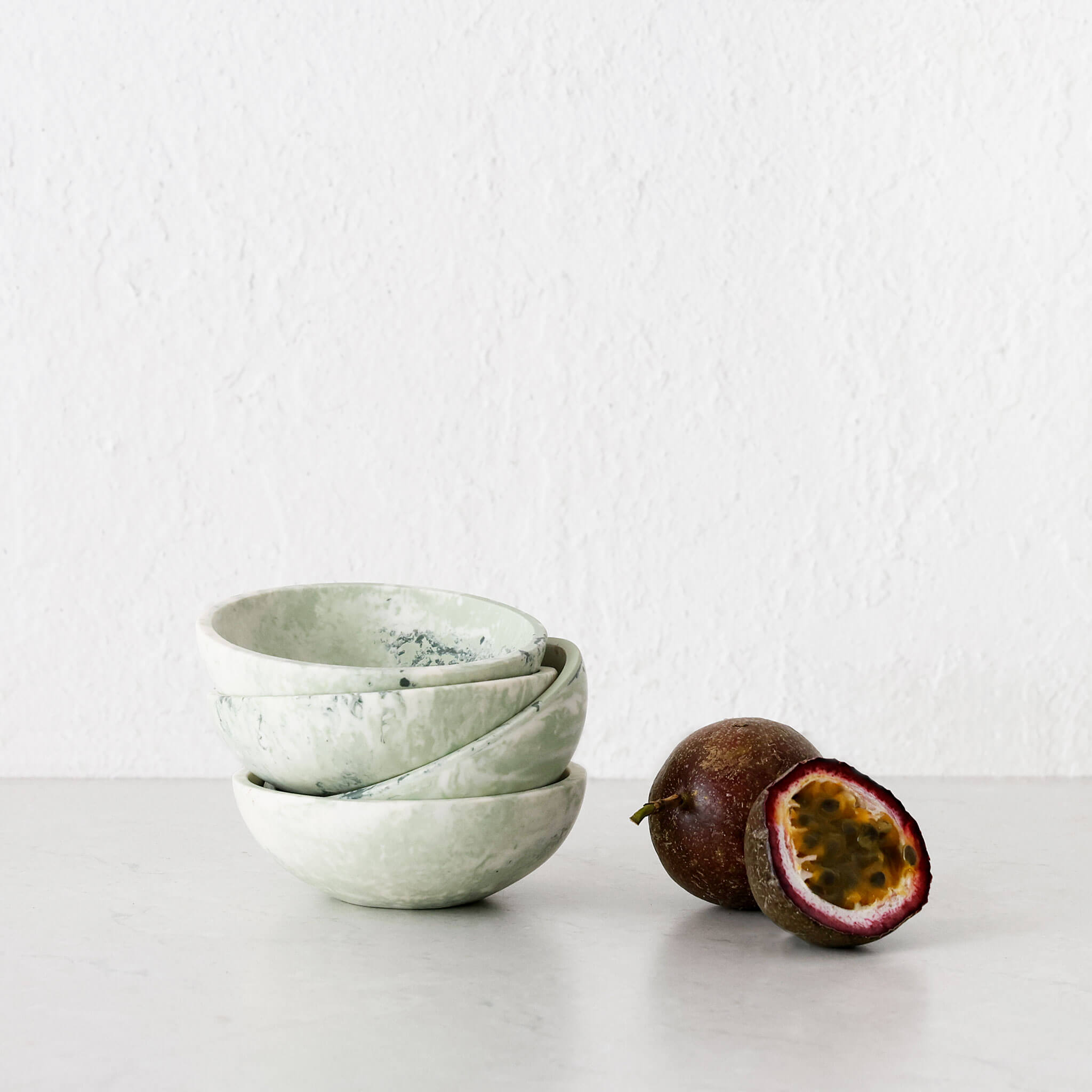 Wesley Resin Pebble Pinch Bowl Bundle X4 – Sage - Image 1