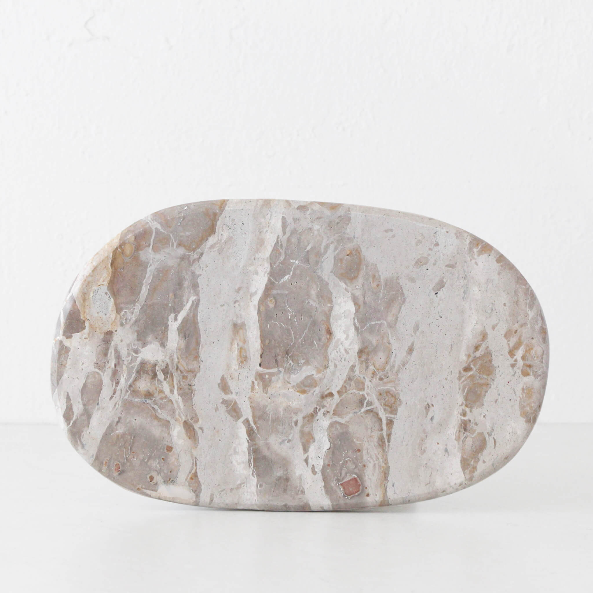 Xena Oval Marble Serving Board – Taupe Marble - Image 1