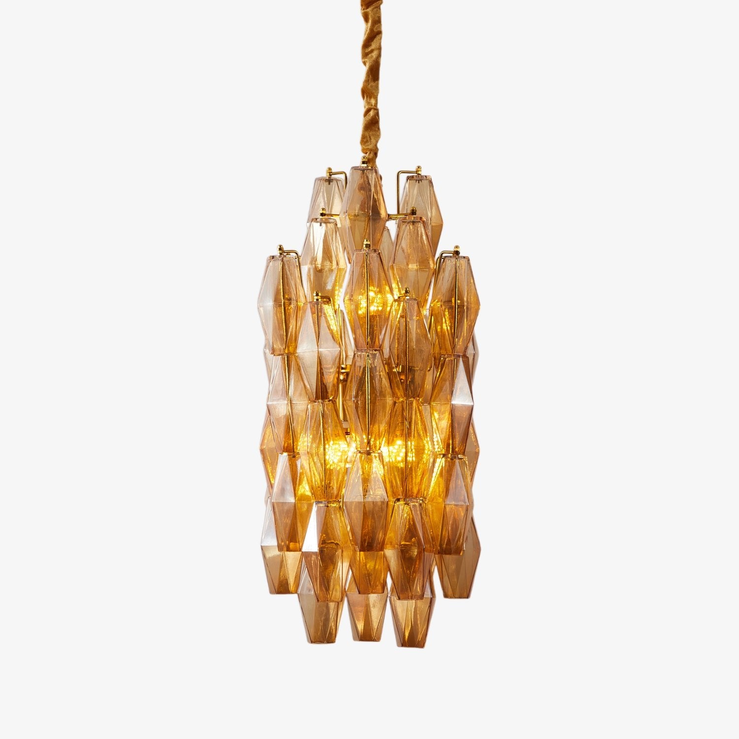 Amber Prism Long Chandelier - Image 1