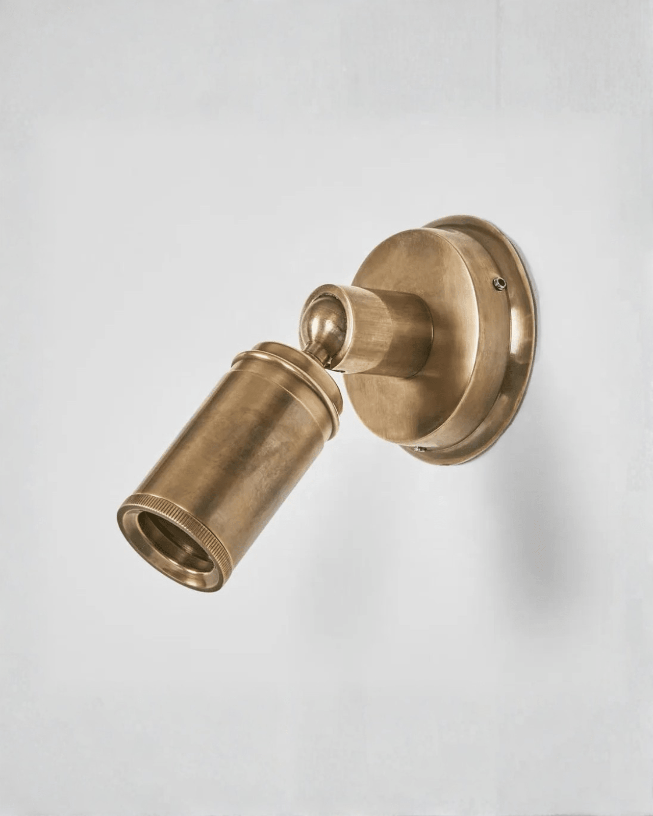 Antique Brass Ball Swivel Wall Light