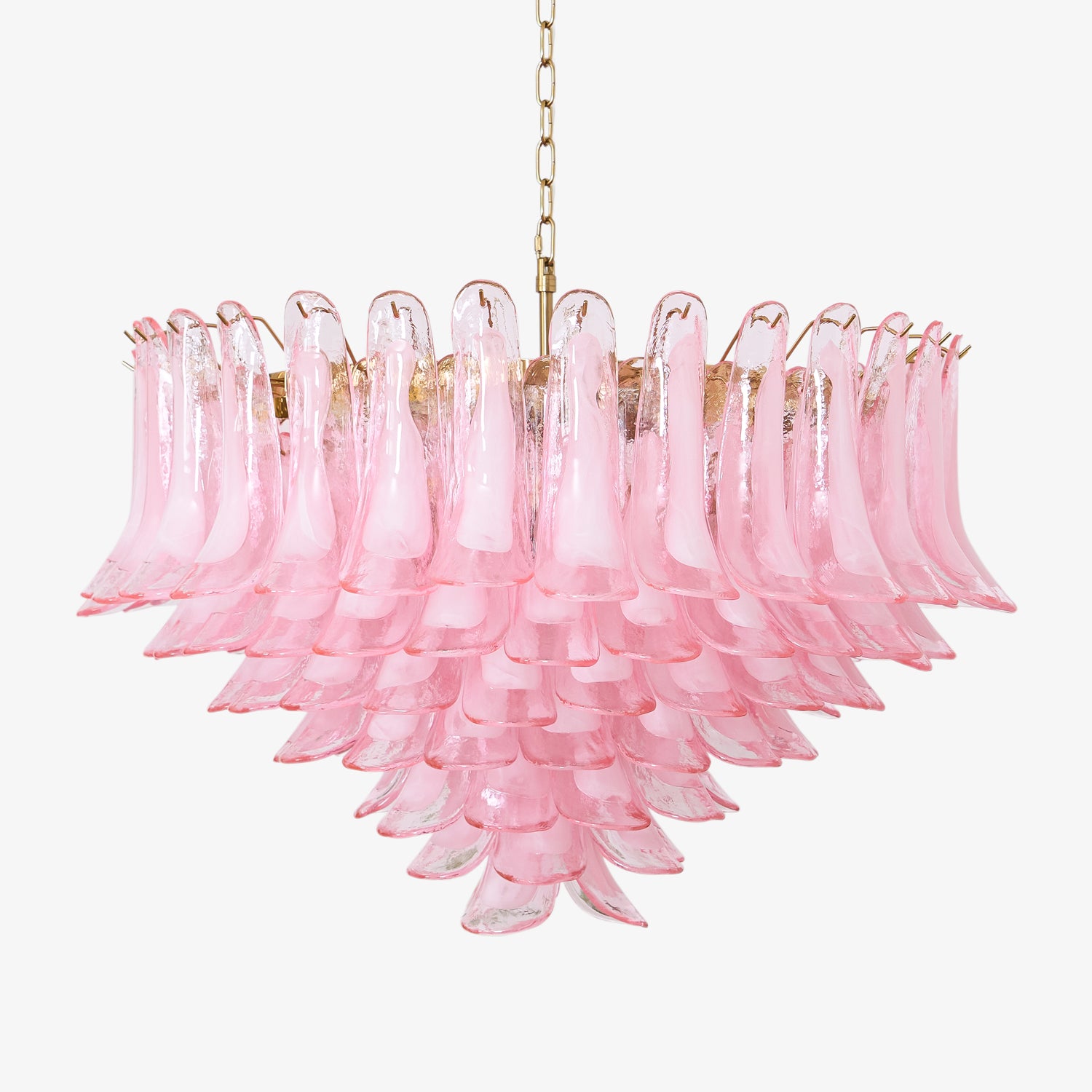 Blush Pink Glass Chandelier