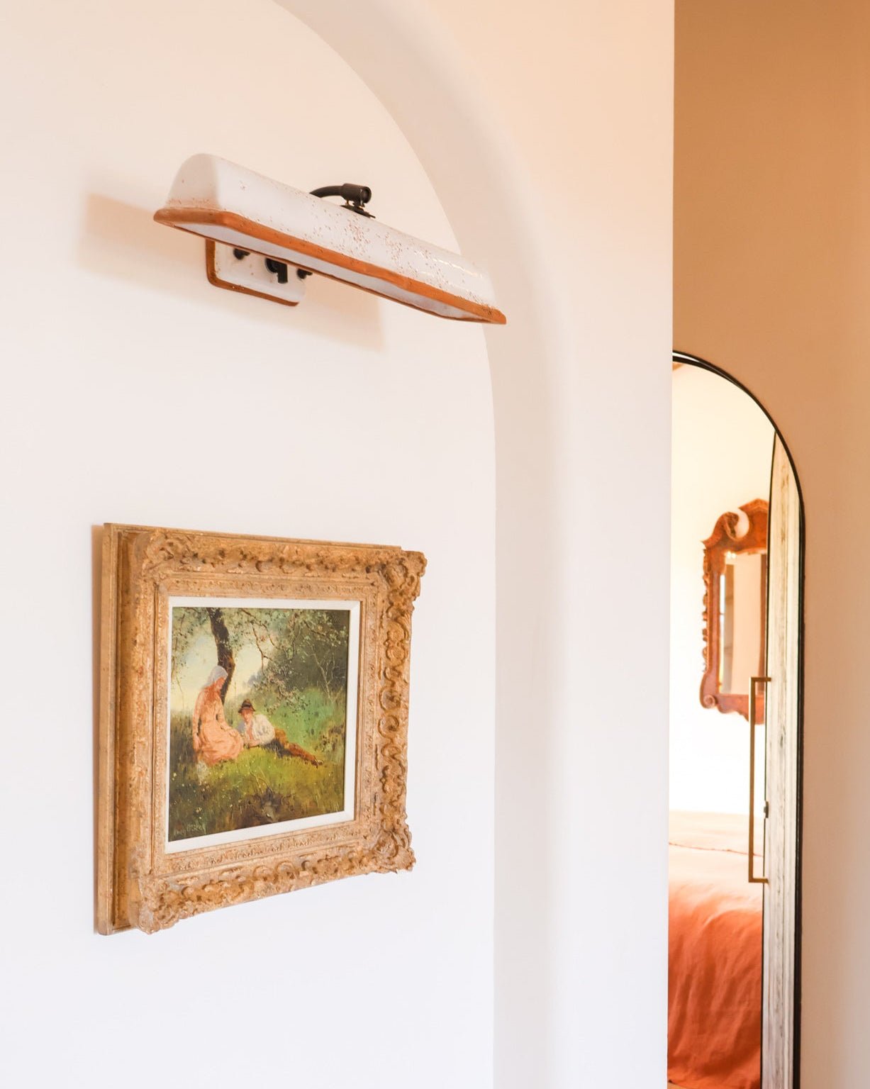 Brass Arm Ceramic Wall Light | Assorted Finishes - Image 1
