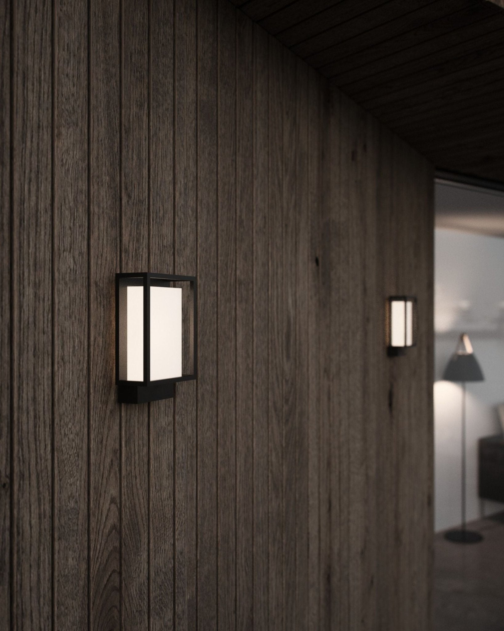 Contemporary Frosted Square Lantern - Image 1