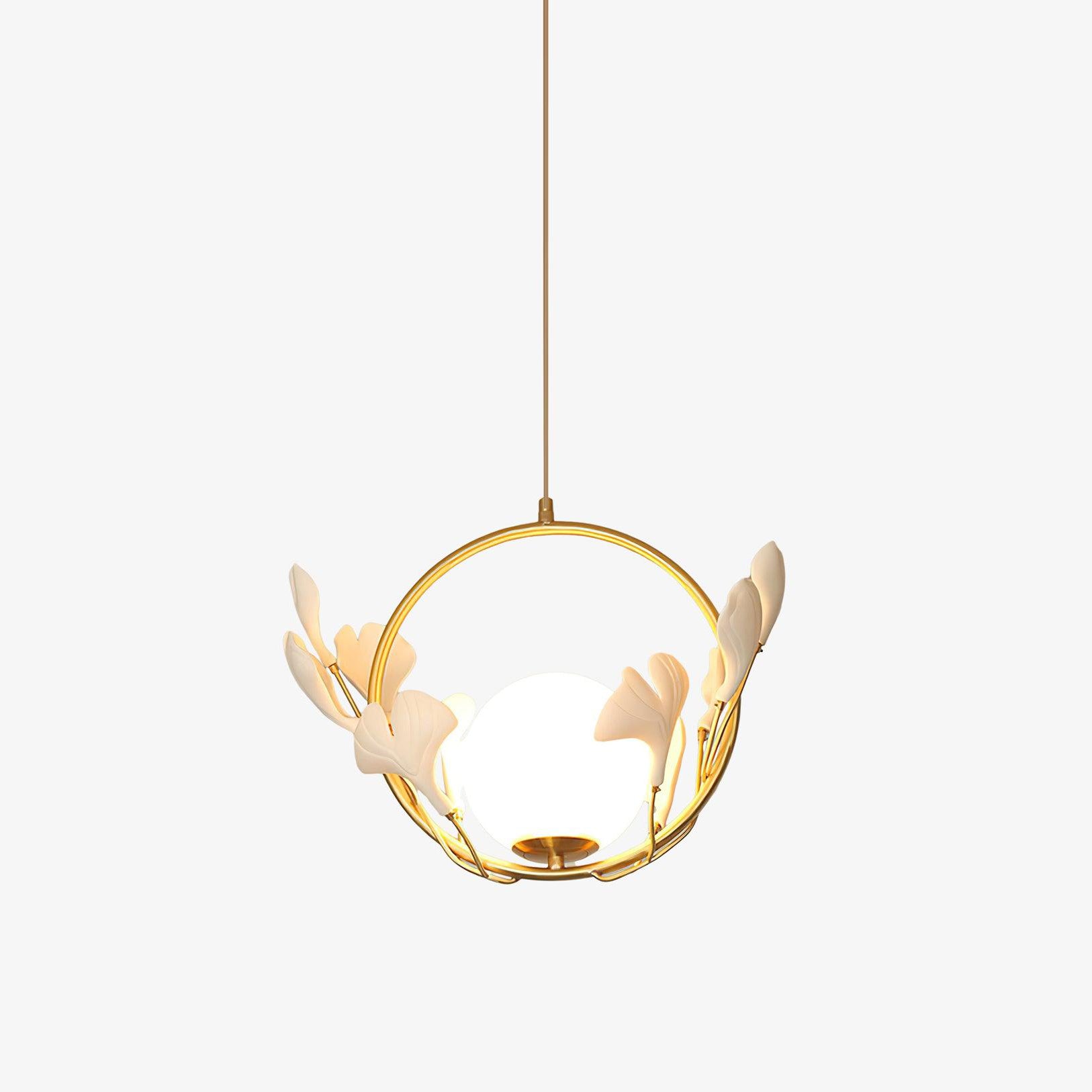 Gingko Halo Glass Pendant Lamp