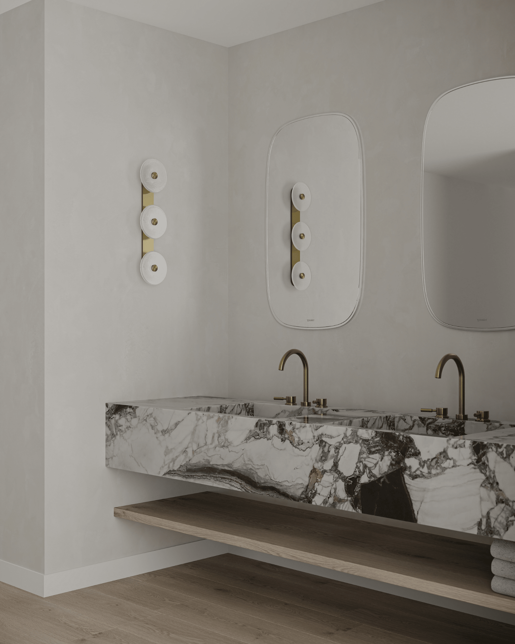 Handmade Coral Trio Glass Wall Light
