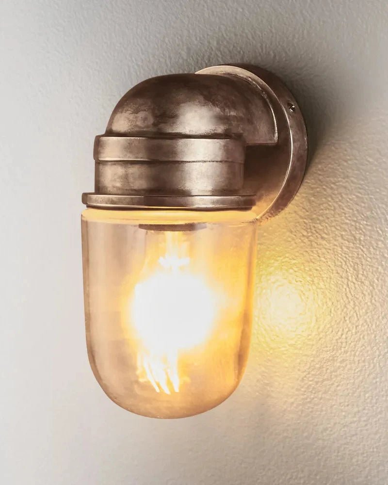 Industrial Maritime Wall Light | Antique Brass