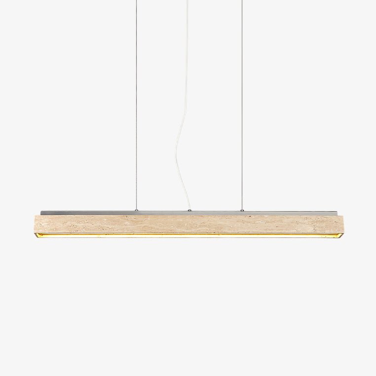 Linear Travertine Suspension Lamp