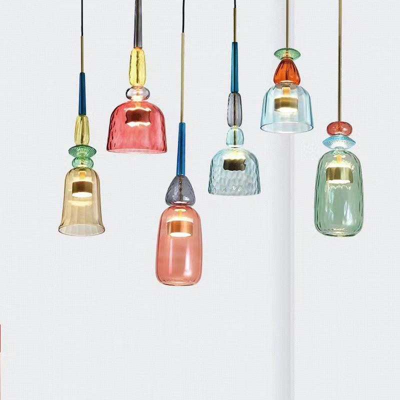 Macaron Color Glass Pendant Collection