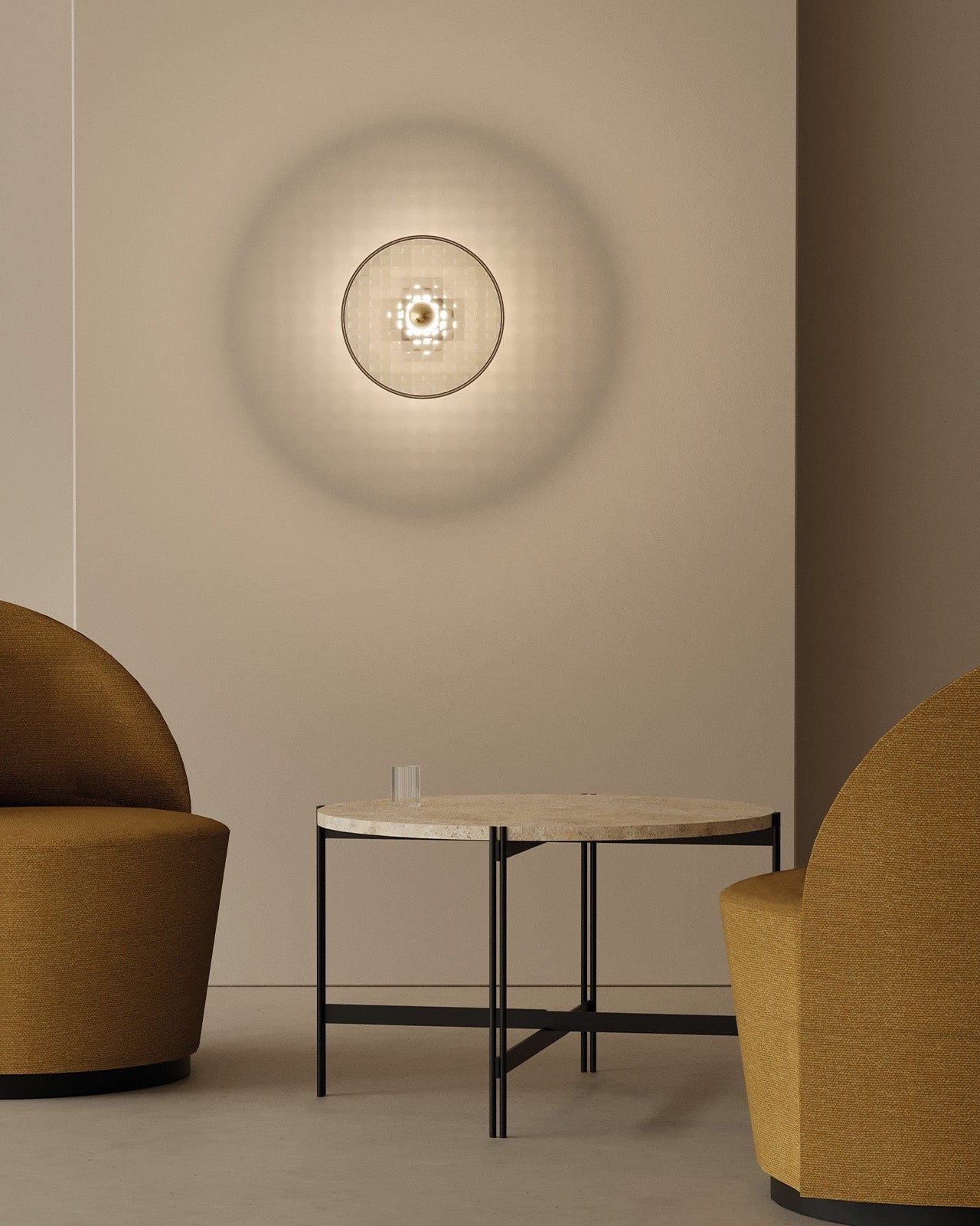 Minimalist Textured Glass Wall Light