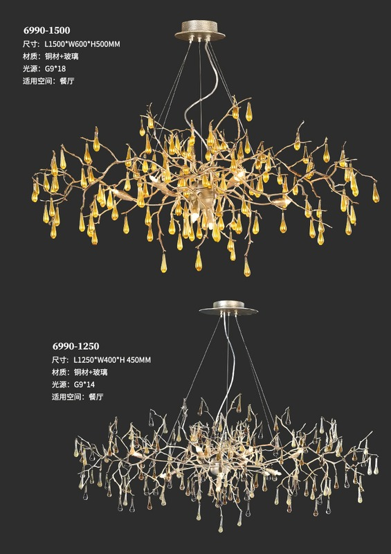 Modern Dewdrop Dining Chandelier Collection