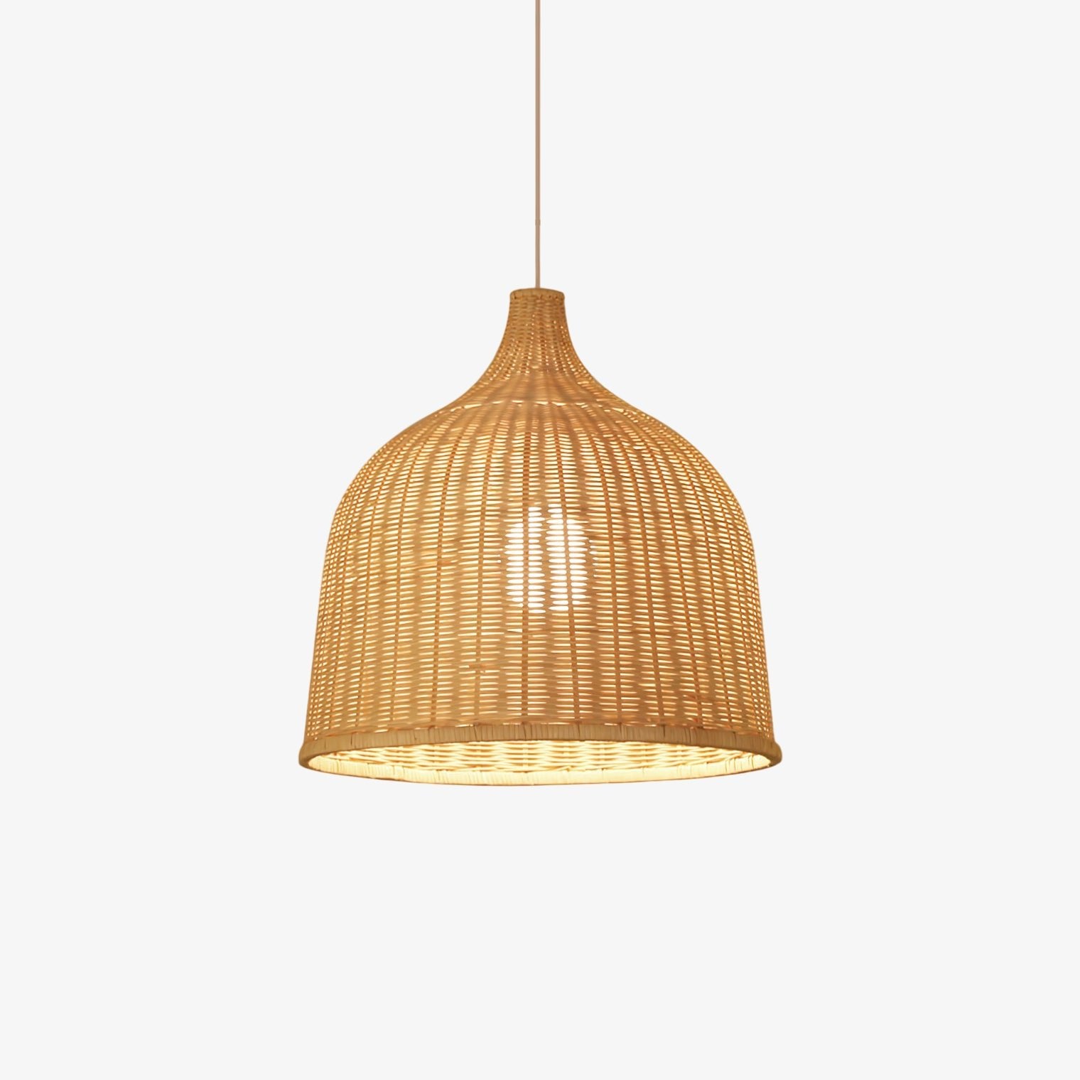 Rattan Bell Pendant Light