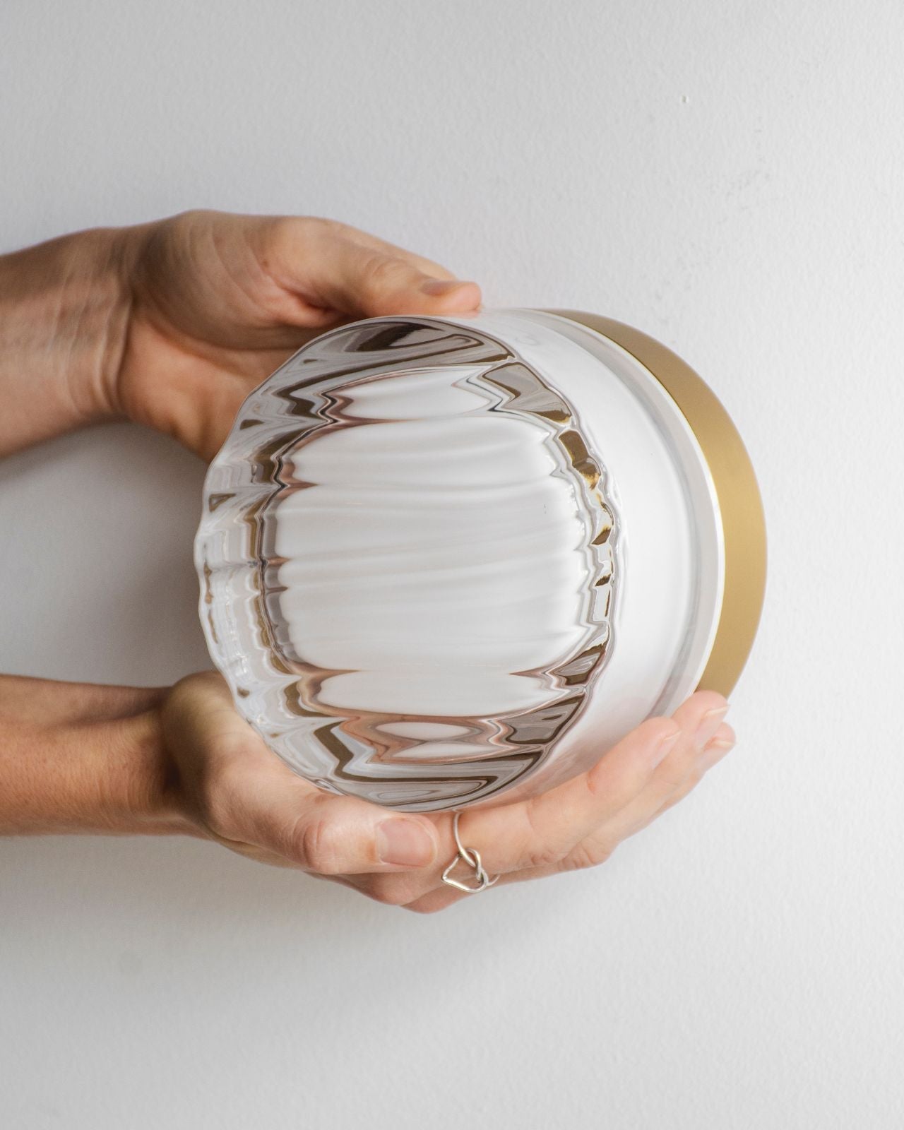 Thick Textured Glass Wall Light