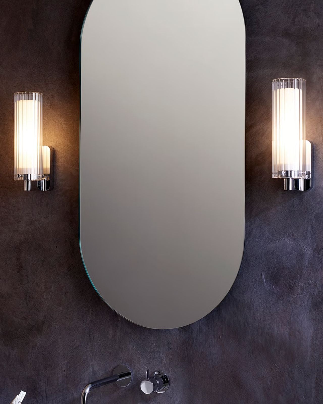 Timeless Ribbed Glass Wall Light