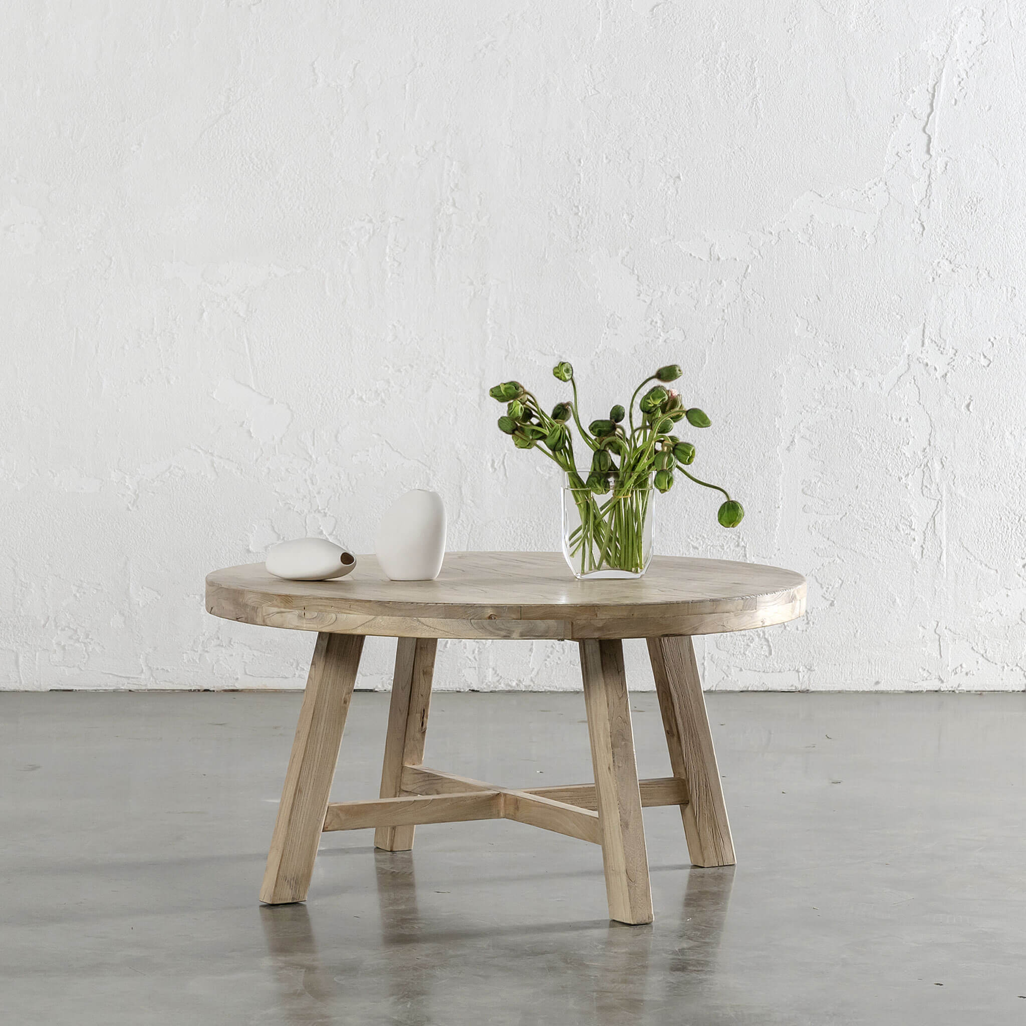 Capretta Elm Round Coffee Table – Bleached Bristle