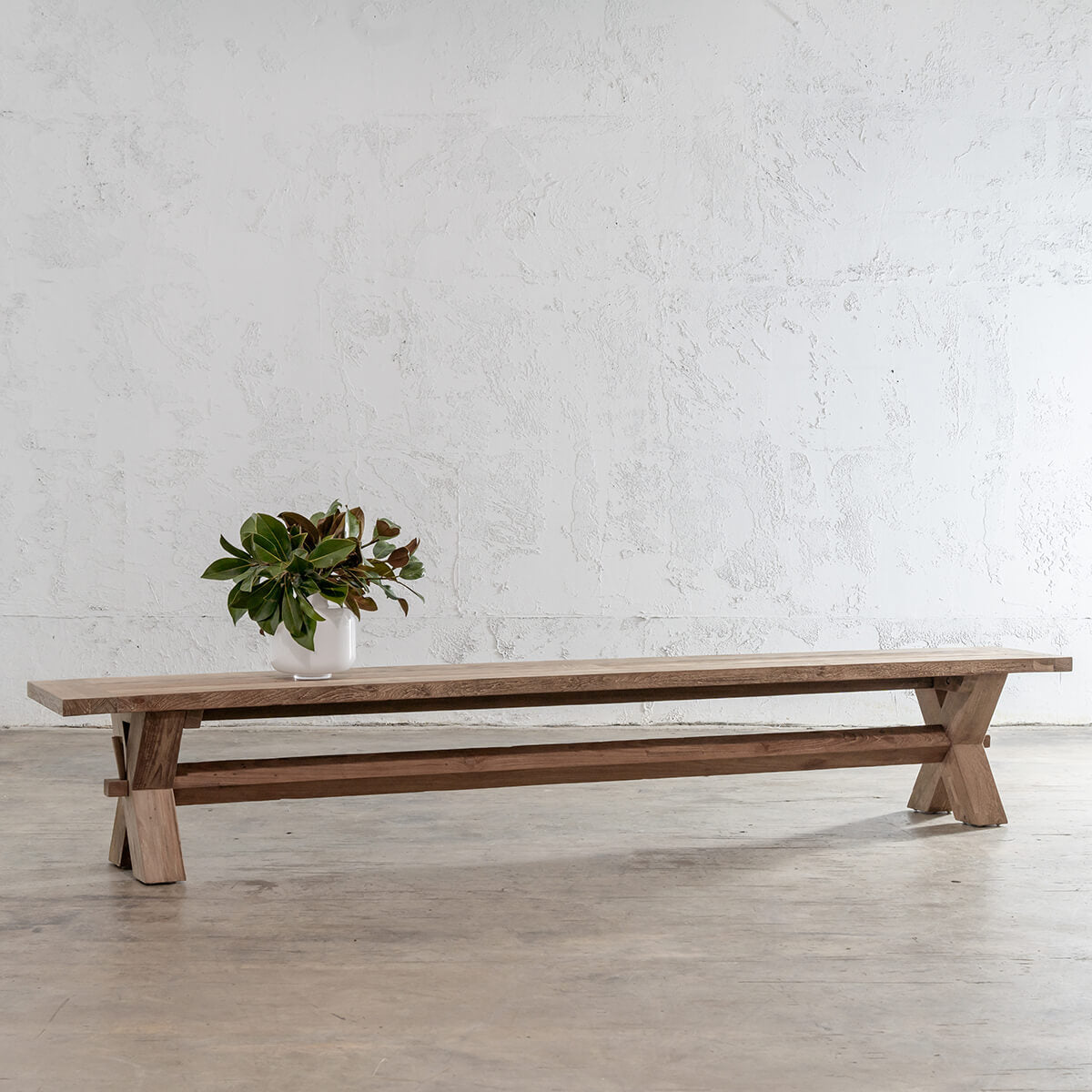 Adriatic Slatted Cross Leg Bench Seat – 280cm