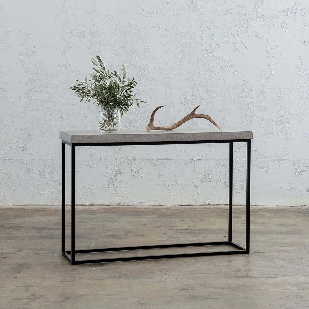 Aria Concrete Granite Console Table – Zinc Ash