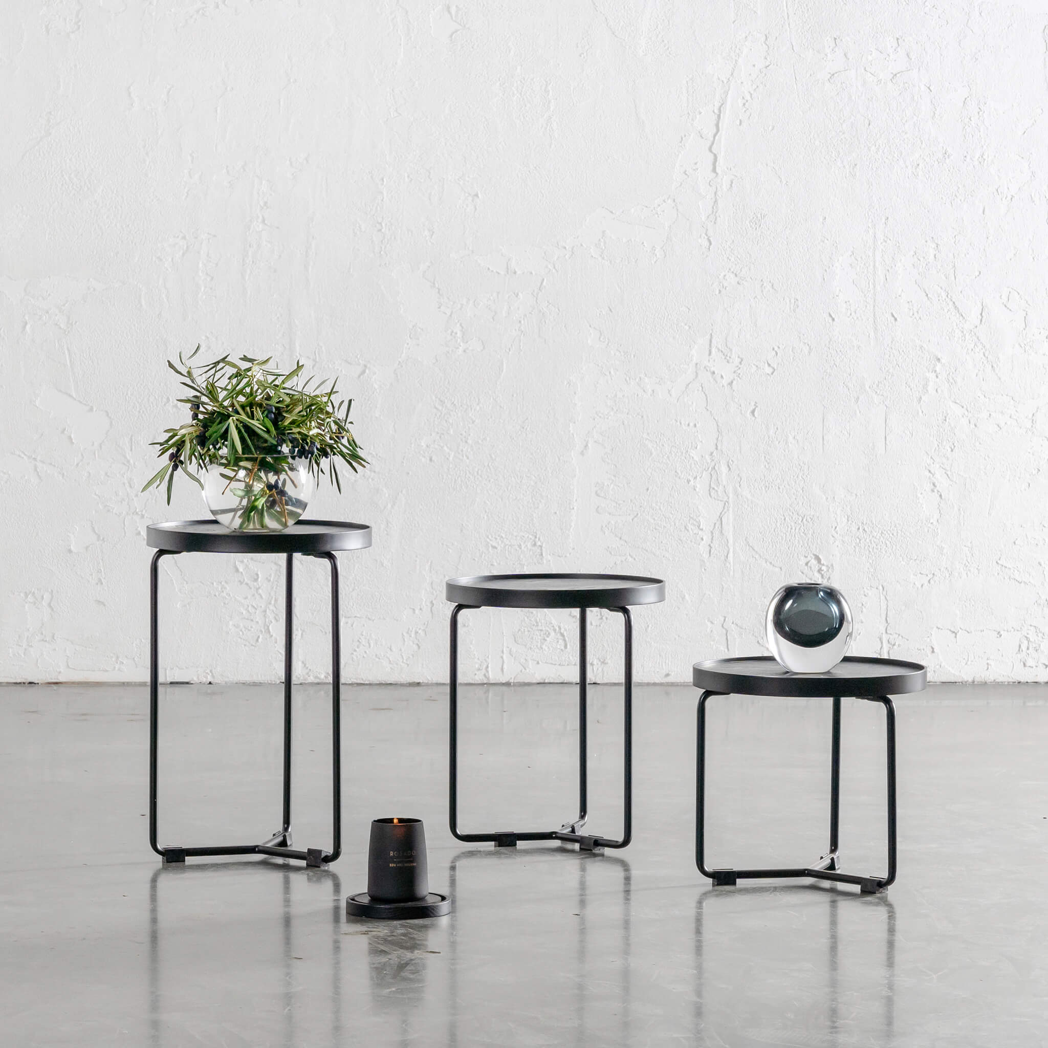 Chiara Side Table – Black Wood Grain