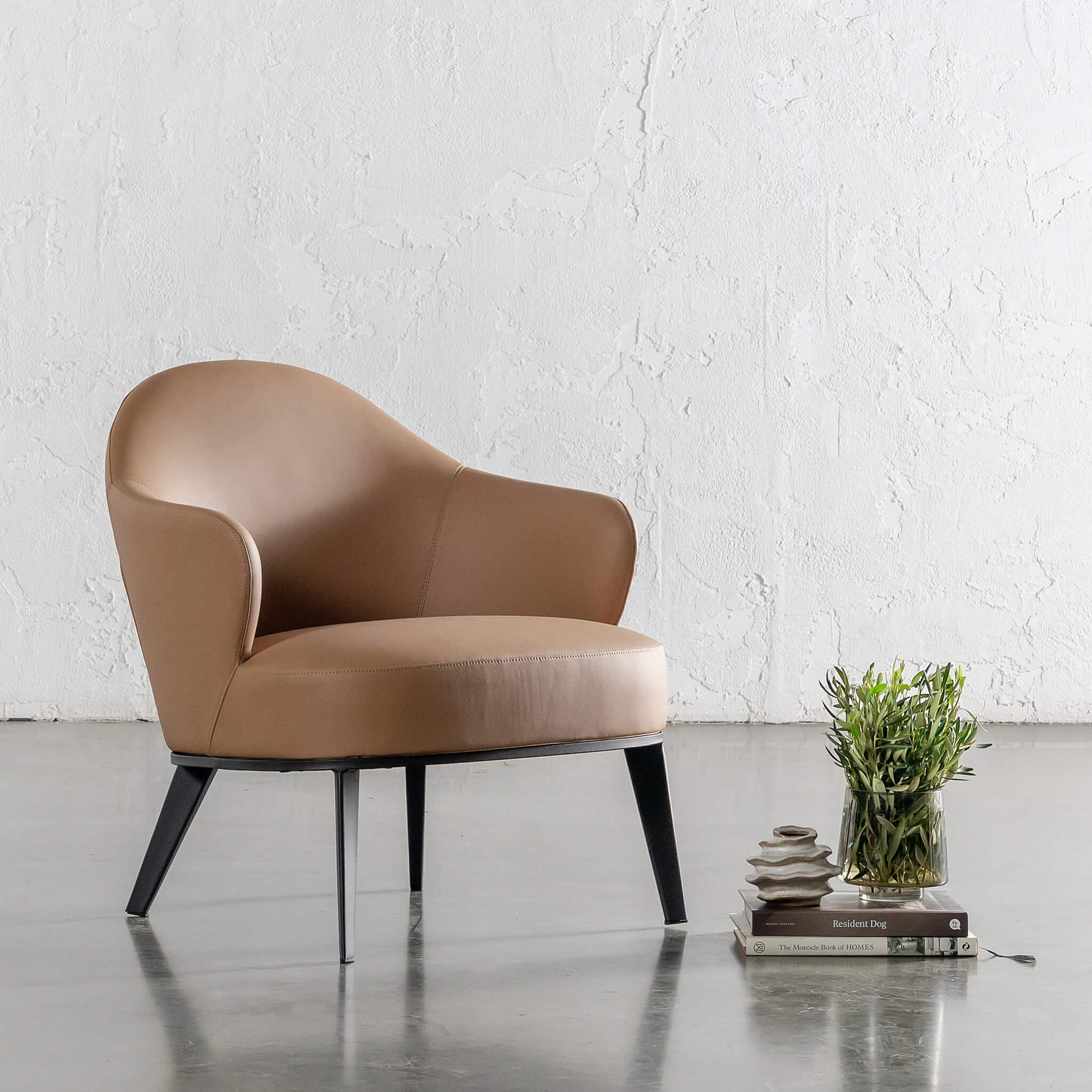 Clyde Armchair – Canyon Tan Vegan Leather