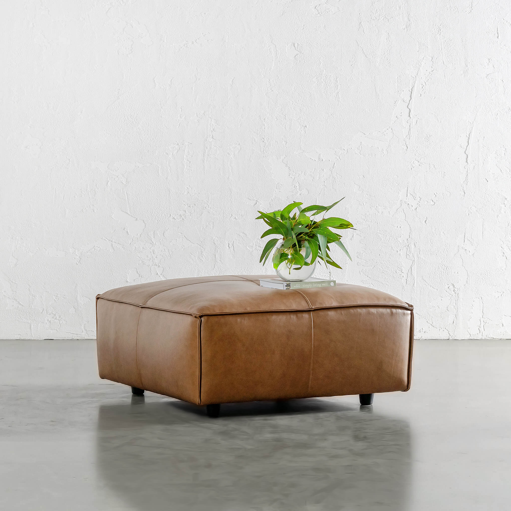 Coburg Ottoman – Dakota Saddle Tan