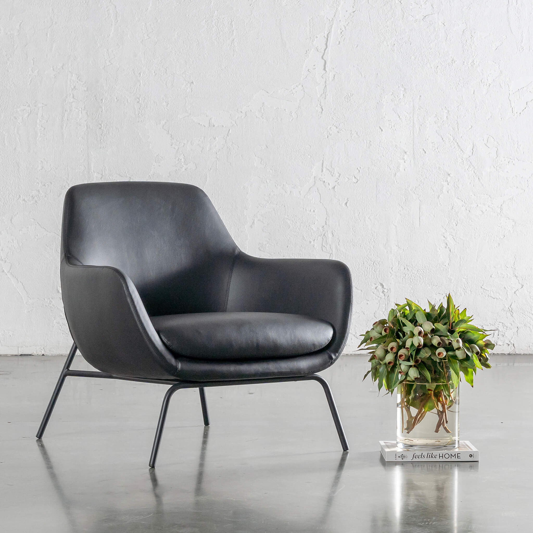 Lyndon Armchair – Noir Black Vegan Leather