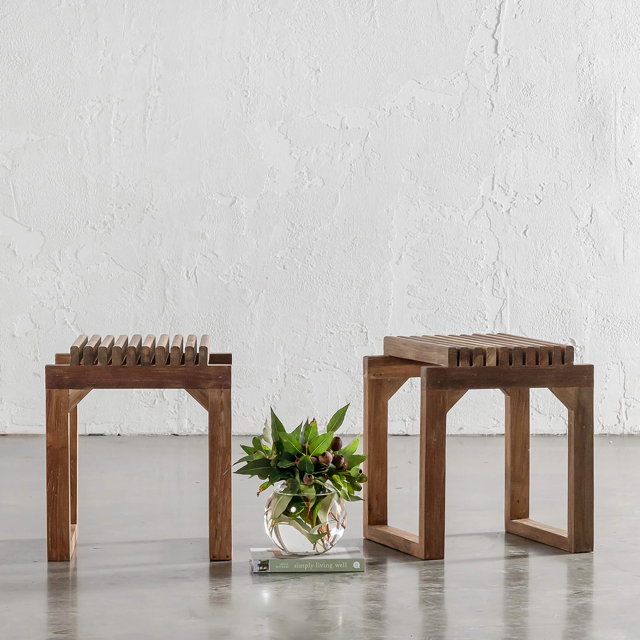 Sorensen Oski Teak Slatted Stool – 40cm
