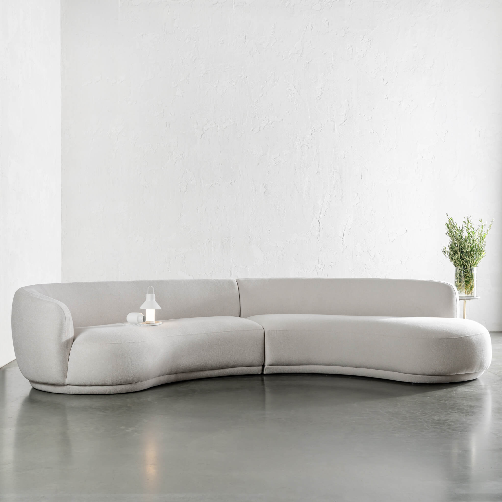 Langton Curved Modular Sofa – Canyon Sand Haze