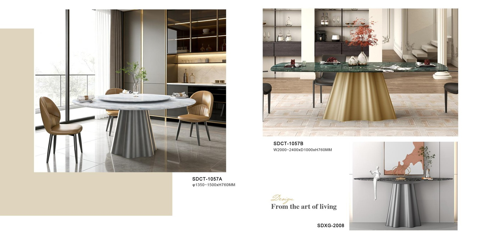 Aurora Marble Dining Table - Image 1
