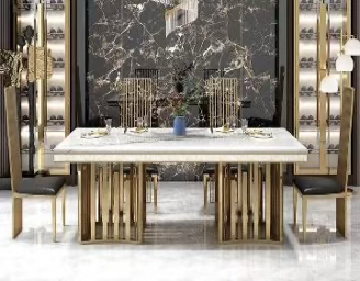Luxury Rectangular Marble Dining Table BYC002