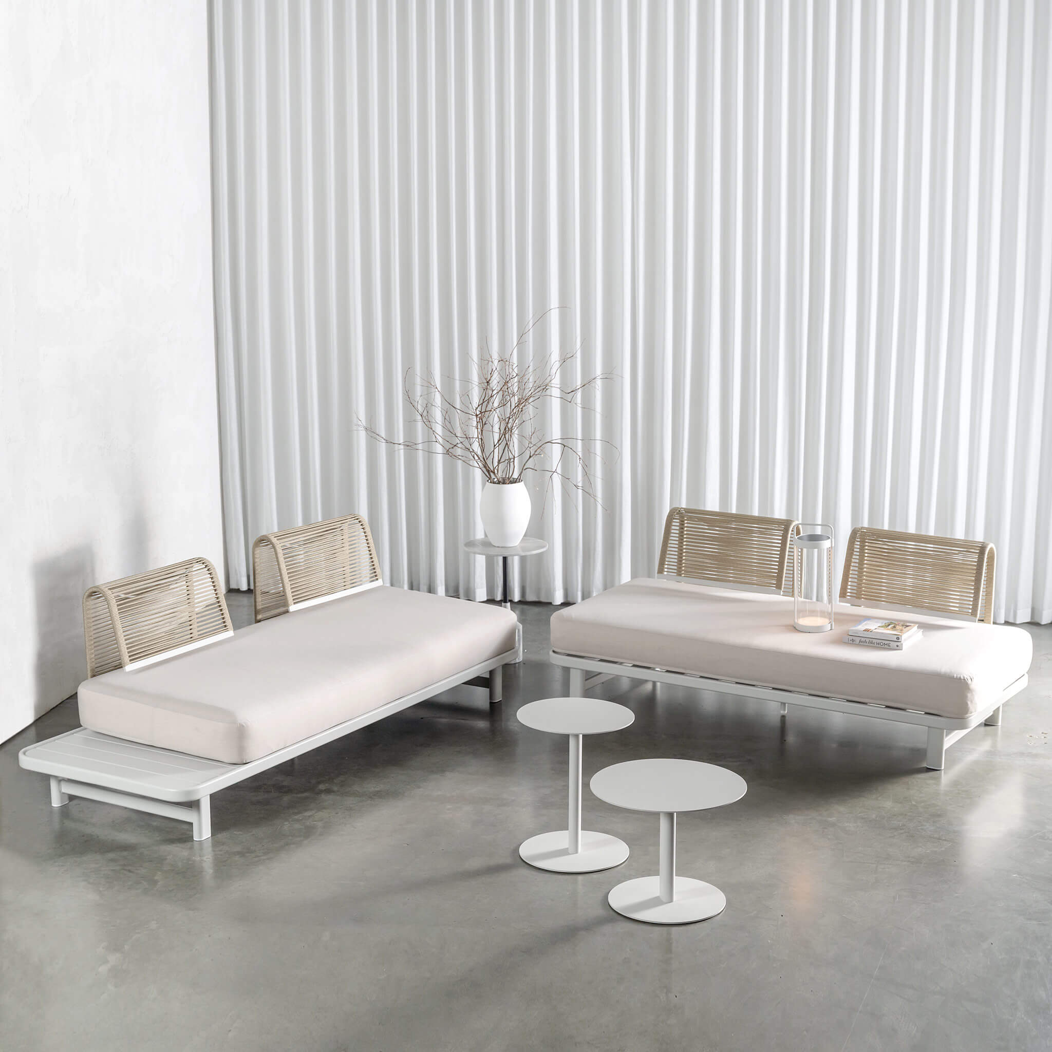 Santa Lucia Outdoor 4 Piece Bundle – Limed Grey Frame + Taupe Dusk Fabric