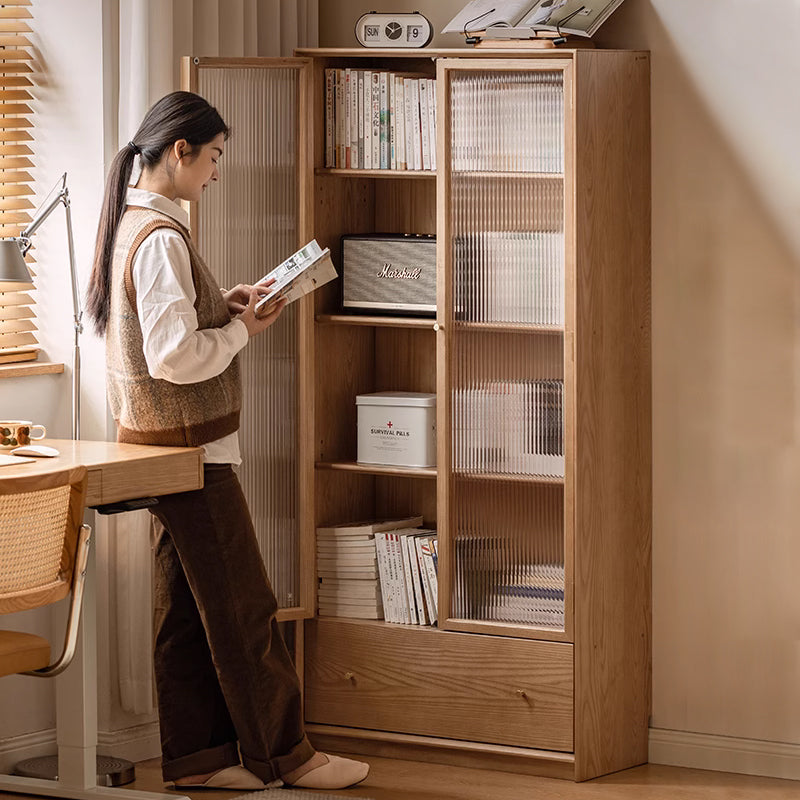 Gregory Fas-graded Solid Ash Wood Bookcase Display Shelf